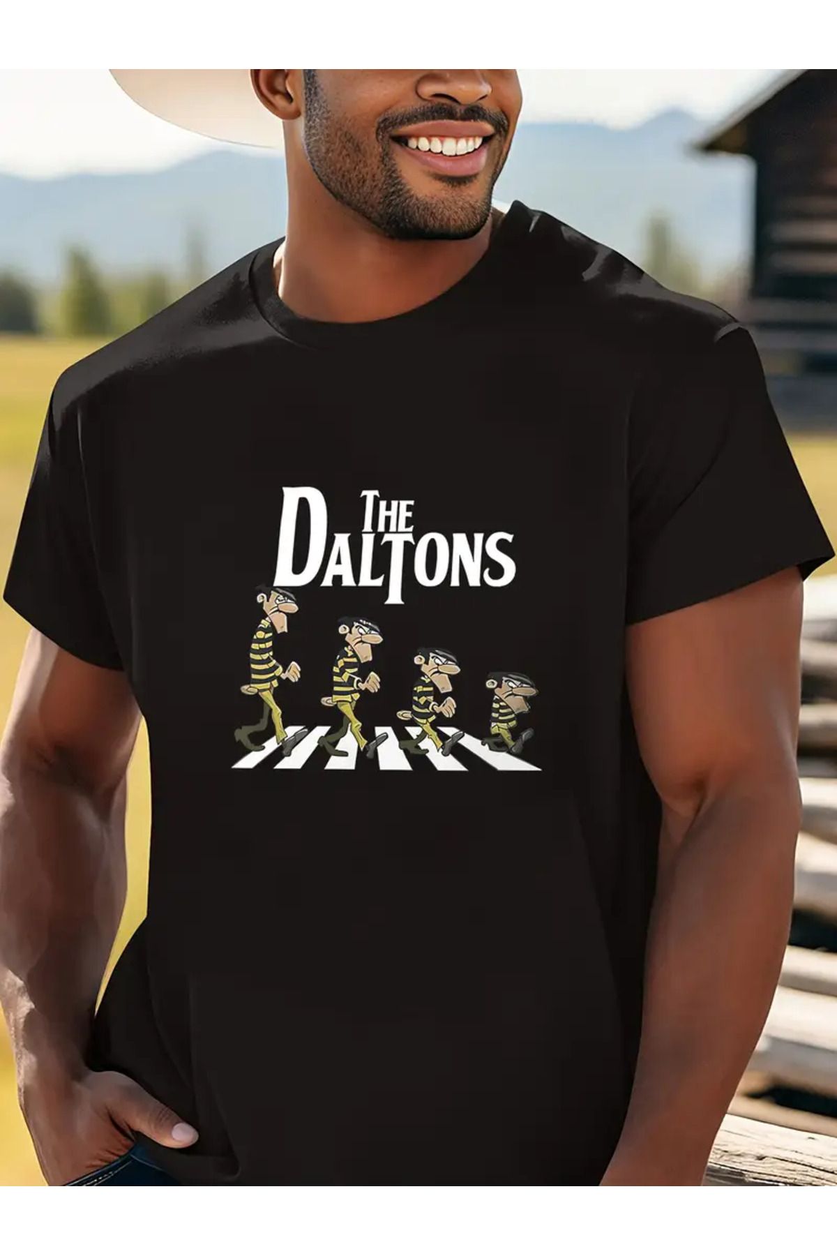 AEMİ Unisex The Daltons Baskılı Oversize Bisiklet Yaka T-shirt