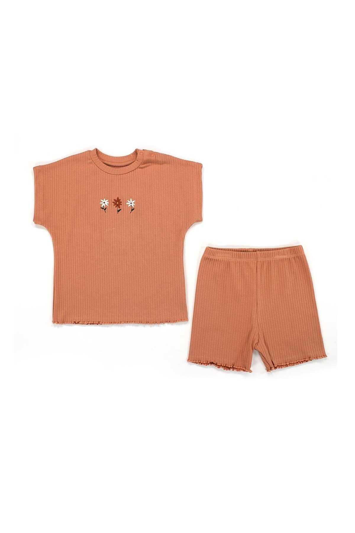 Camel KIZ 6-24 AY KAŞKORSE TİŞÖRT ŞORT TAKIM - CAMEL