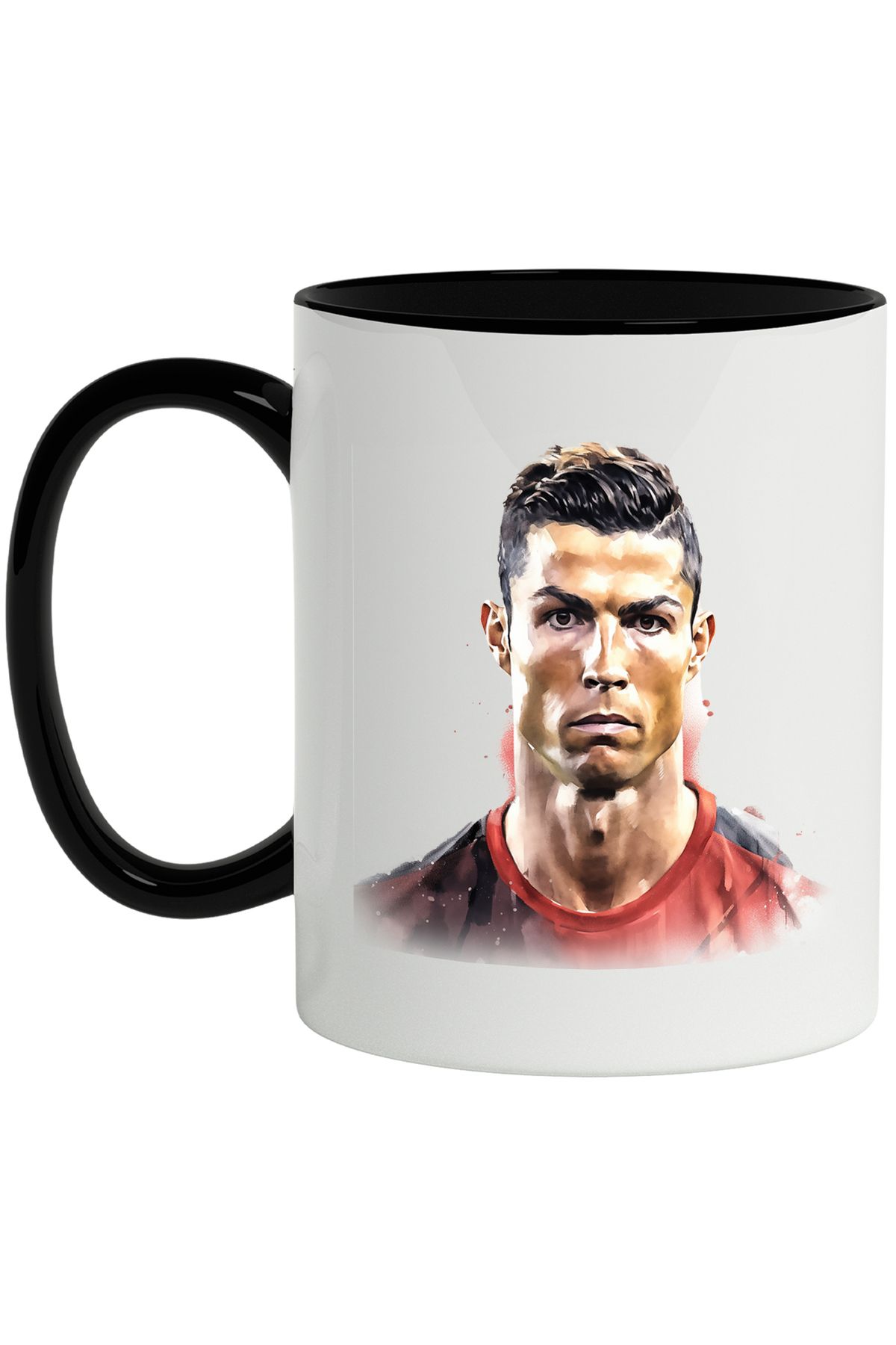 StoryGift Romania Cana Cu Cristiano Ronaldo, Sportiv, Fotbalist, Celebritate, Multicolor 330 Ml, C, Cu Maner Negru - One Size