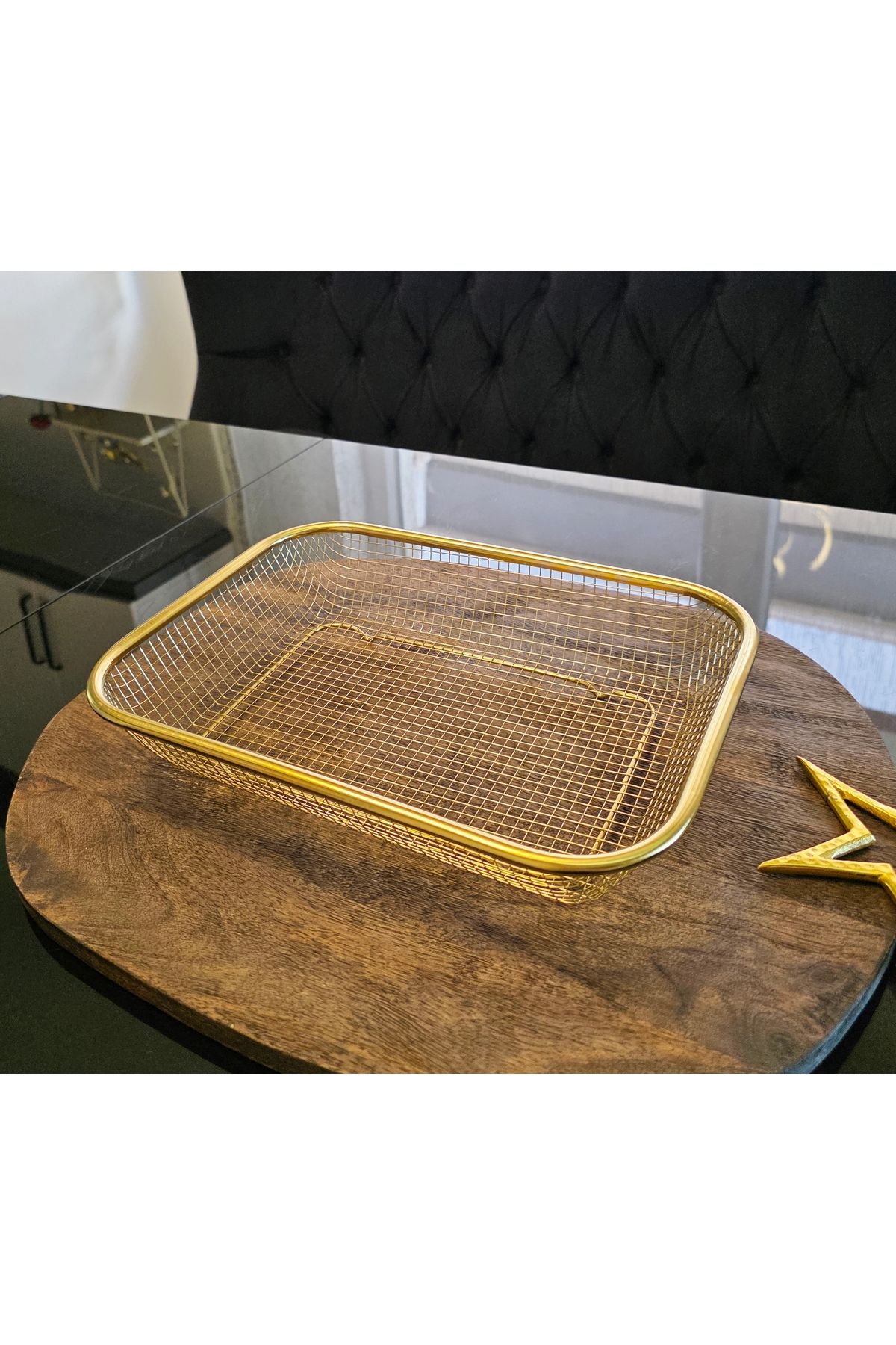 LOVYCO GOLD ÇELİK SÜZGEÇ KARE 30X22 CM