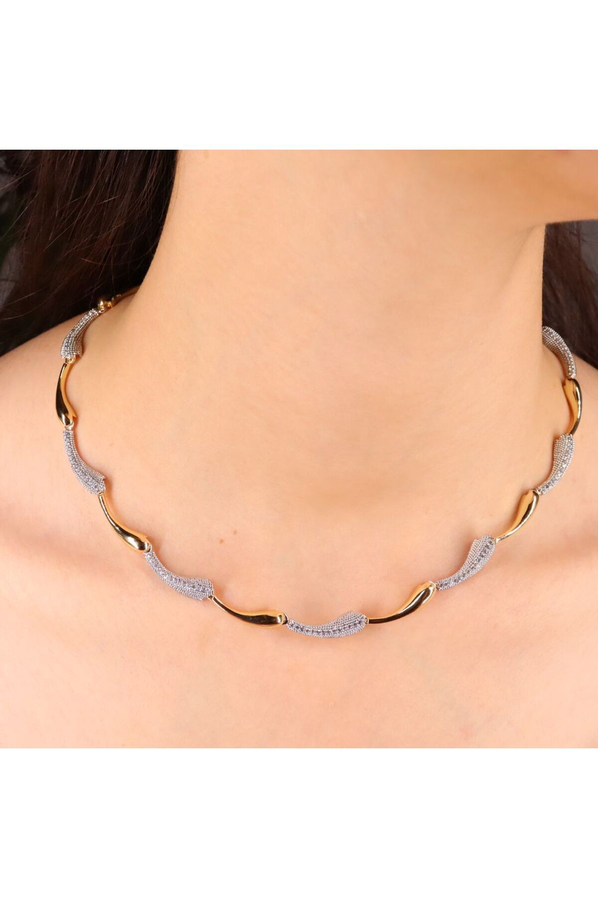 mercanjewelry VİP Özel Seri Taşlı Damla Model Kolye