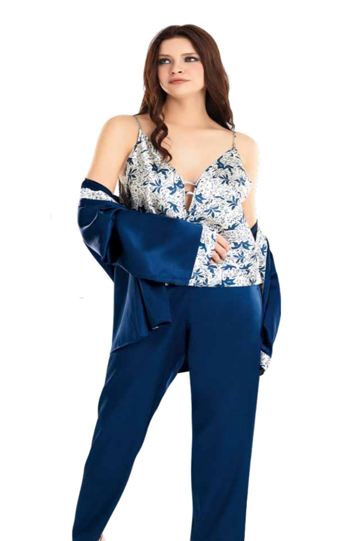 Fily İç Giyim MOONGİRL Üçlü Saten Pijama Takımları
