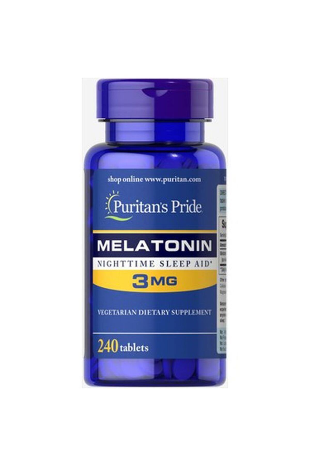 Puritan 's Pride Night Sleep Melatonin 3 mg 240 Capsules