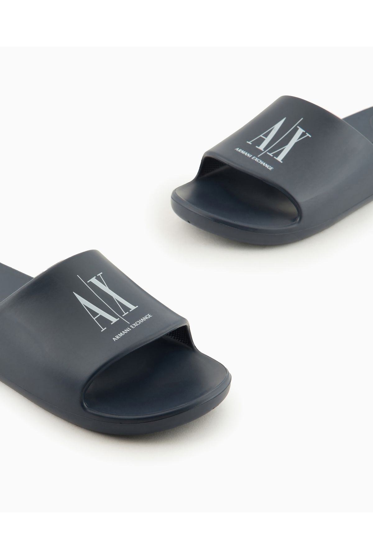 Armani Exchange-Men's Comfortable Flat Sole Ax Logo Navy Blue Slippers Xup012 Xv675-K487 5