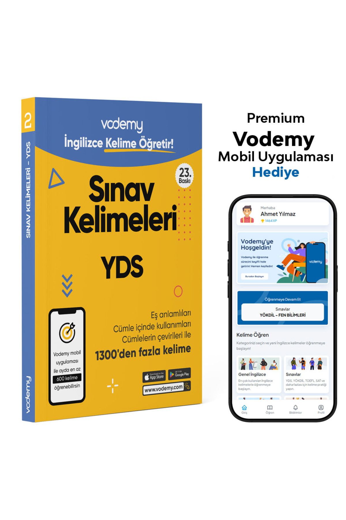 Anonim Yayıncılık YDS Sınavı İçin İngilizce Kelime Kitabı – Vodemy Eğitim Seti + Mobil Uygulama Desteği