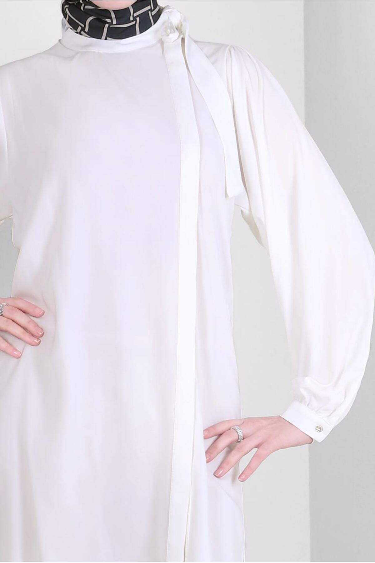 Alvina-HIDDEN BUTTON TUNIC WITH COLLAR BINDING DETAIL 43508 4