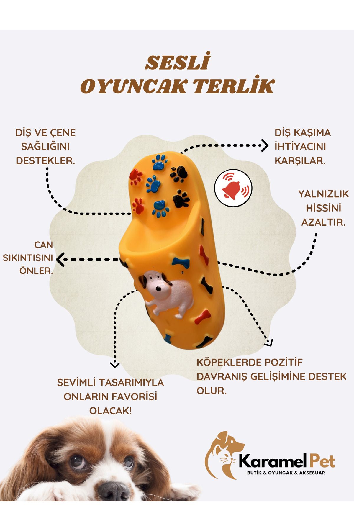 Cans Kedi Köpek Evcil Hayvan Sesli Oyuncak - Terlik Oyuncak