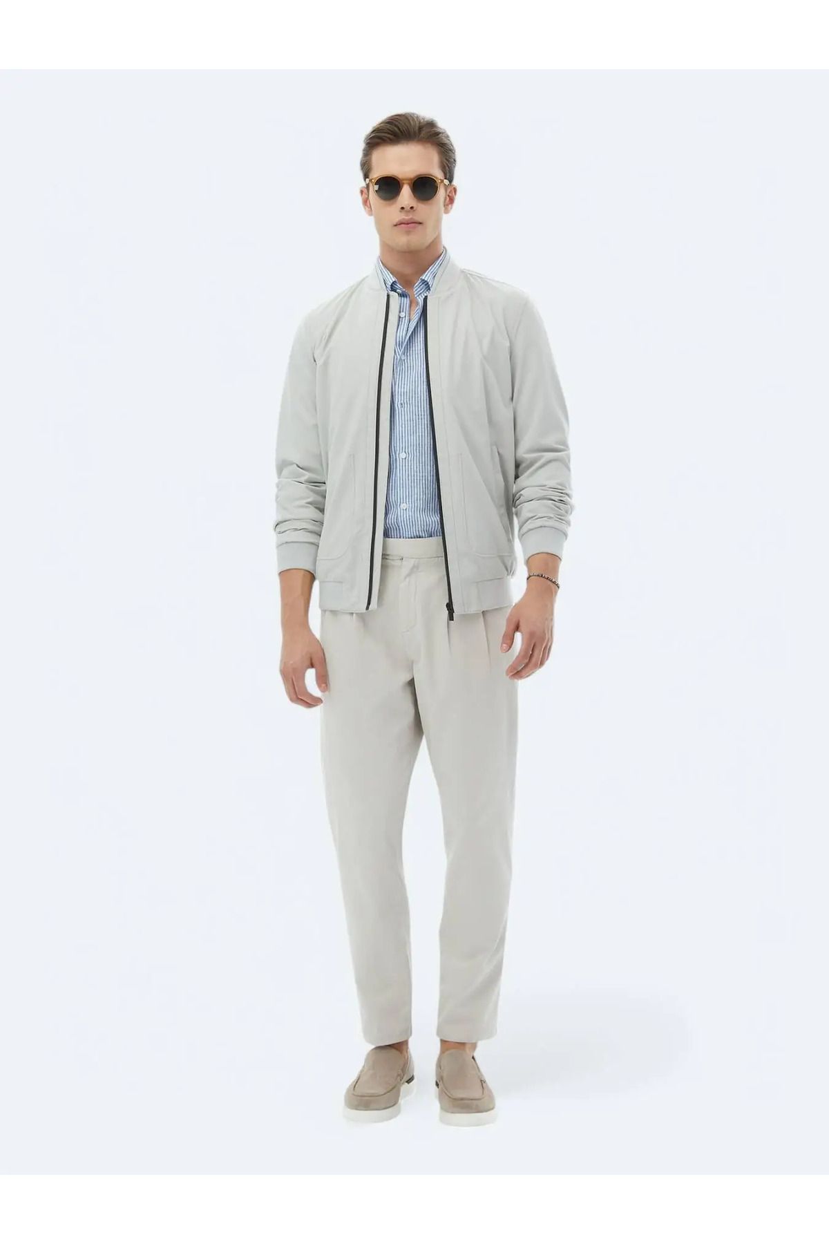 Kip-Stone Colored Woven Coat 6
