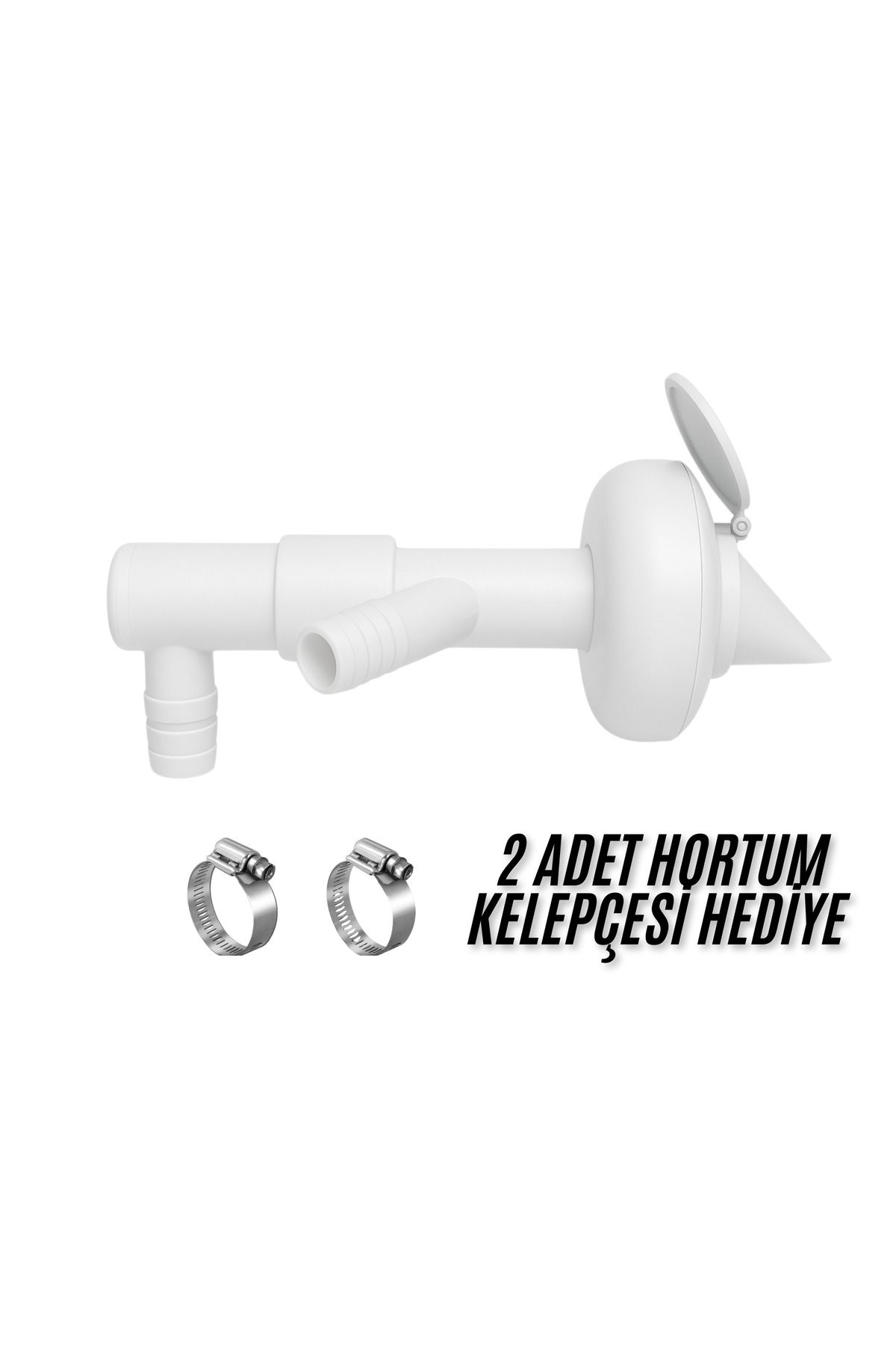 DESIPHON Çift Girişli Gider Çekvalf Adaptörü Ø50 mm | Çamaşır Bulaşık Makinesi Koku ve Haşere Önleyici