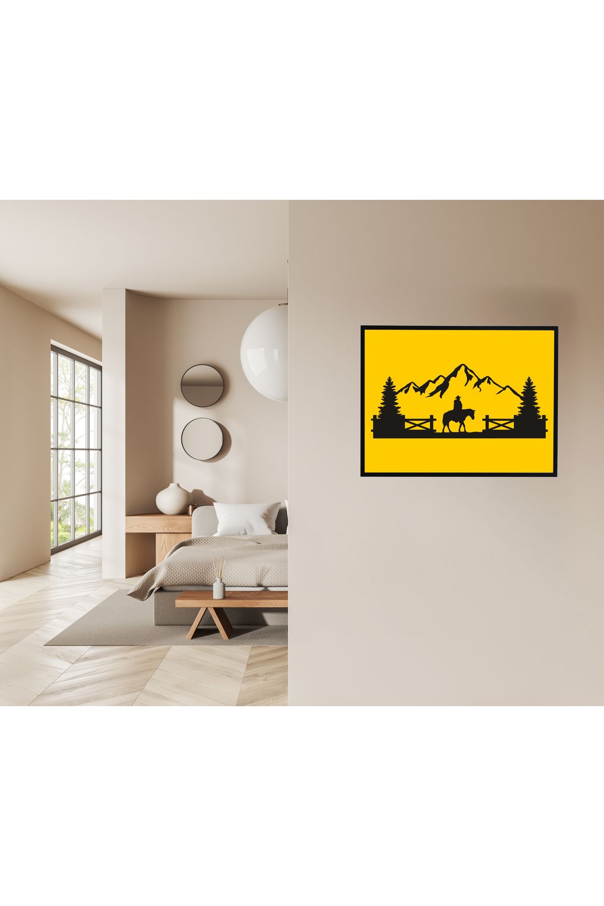 Grand Fine Art Çerçeveli Renkli Akrilik Tablo Dağ