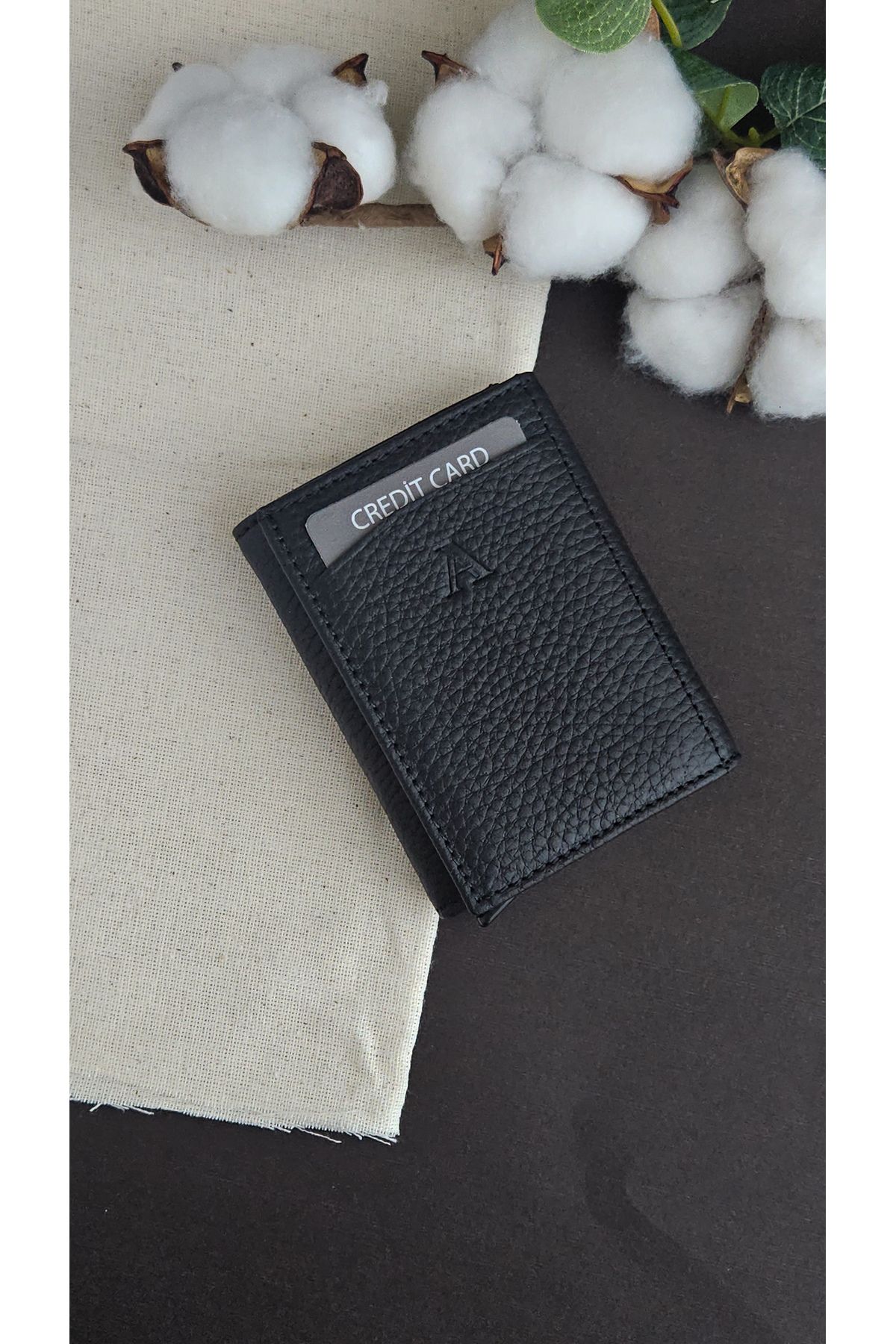 Aydın Deri Luxury Hakiki Deri Mekanizmalı Siyah Cüzdan - Kadın Erkek Unisex Günlük& Hediye