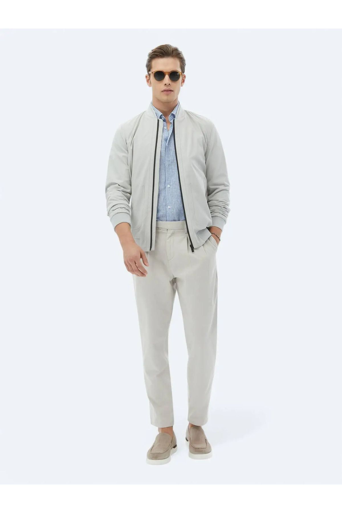 Kip-Stone Colored Woven Coat 2