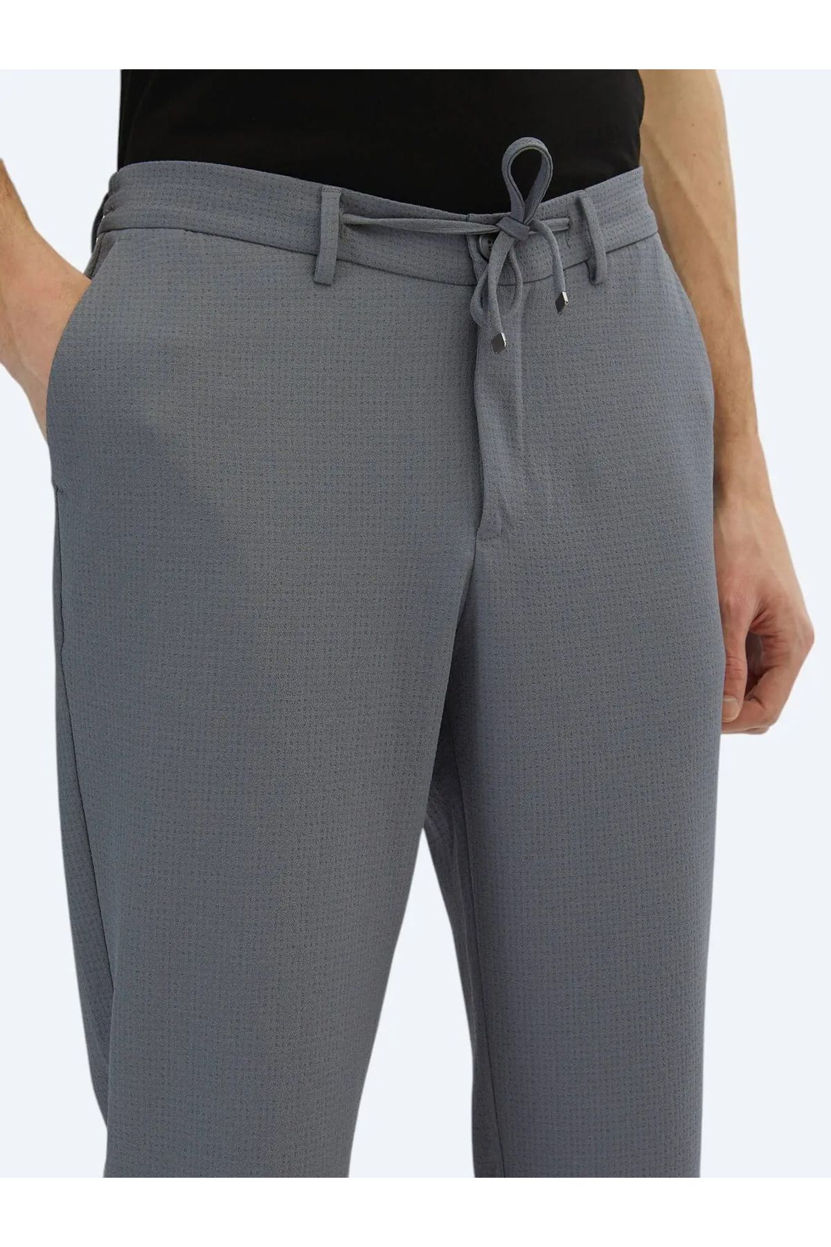 Kip-Pantaloni casual de jogging tricotați gri 3