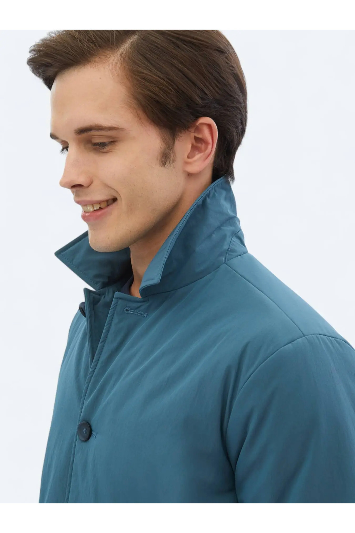 Kip-Mint Colored Woven Overcoat 5