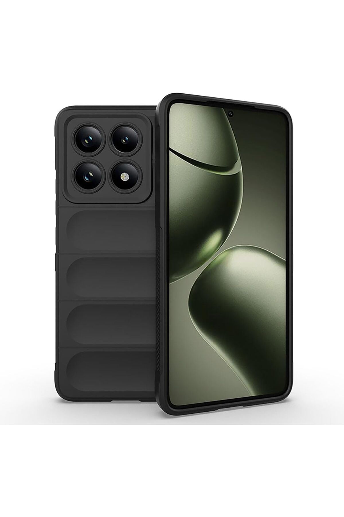 Coolacs Xiaomi 14T Uyumlu Kılıf Esnek Tpu Oyuklu Arka Yüzey Tasarımlı Silikon Kapak
