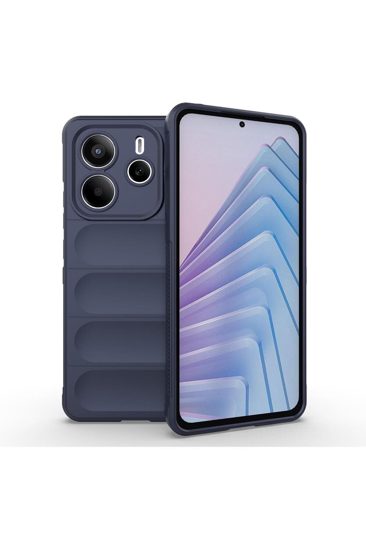 Coolacs Xiaomi Redmi Note 14 4G Uyumlu Kılıf Esnek Tpu Oyuklu Arka Yüzey Tasarımlı Silikon Kapak