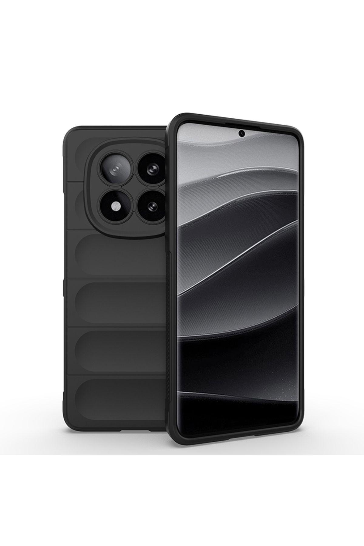 Coolacs Xiaomi Redmi Note 14 Pro Plus Uyumlu Kılıf Esnek Tpu Oyuklu Arka Yüzey Tasarımlı Silikon Kapak