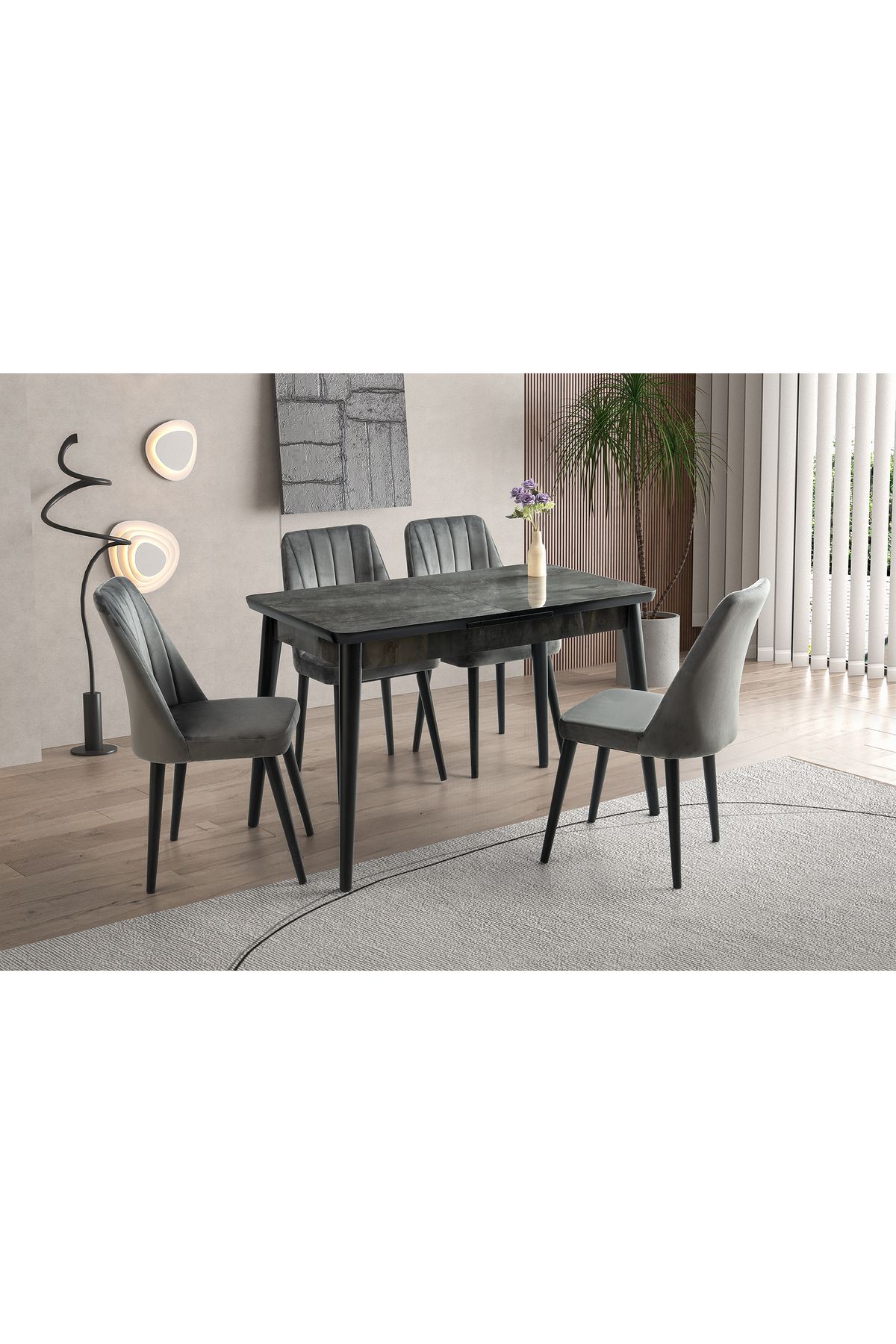 Levent Mobilya Aksesuar RÜZGAR HG MASA, LİRA SANDALYE, İRONY, 120x70