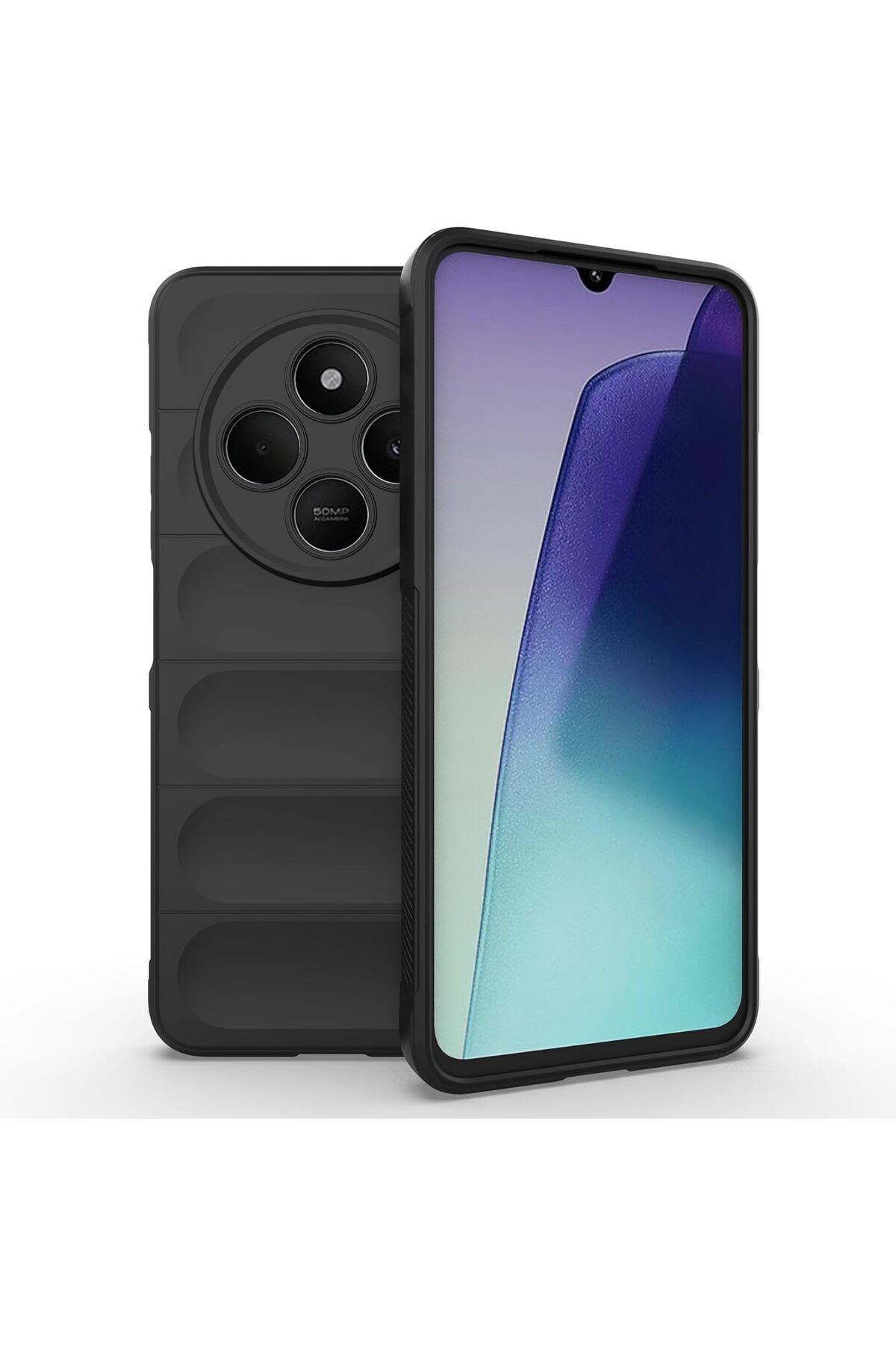 Coolacs Xiaomi Redmi 14C Uyumlu Kılıf Esnek Tpu Oyuklu Arka Yüzey Tasarımlı Silikon Kapak