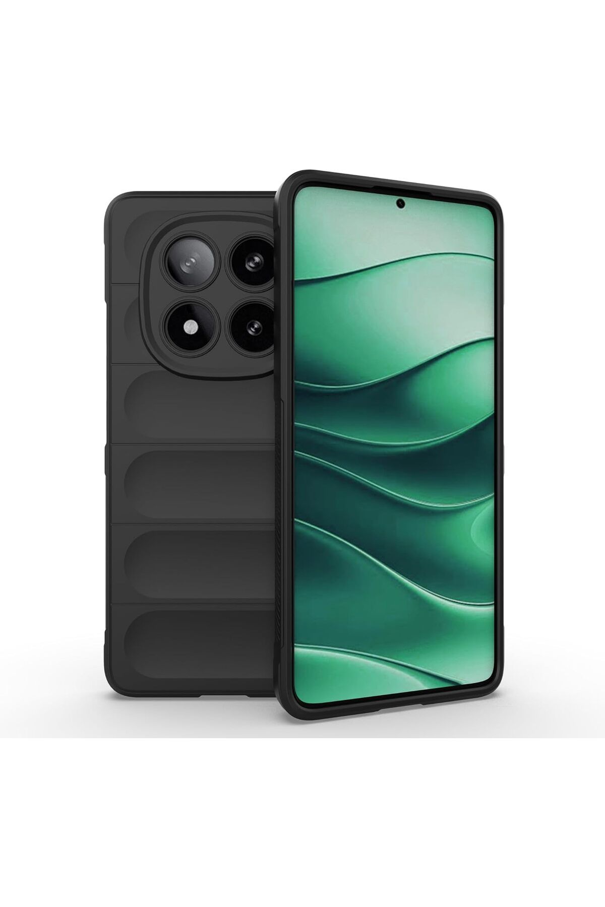 Coolacs Xiaomi Redmi Note 14 Pro 5G Uyumlu Kılıf Esnek Tpu Oyuklu Arka Yüzey Tasarımlı Silikon Kapak