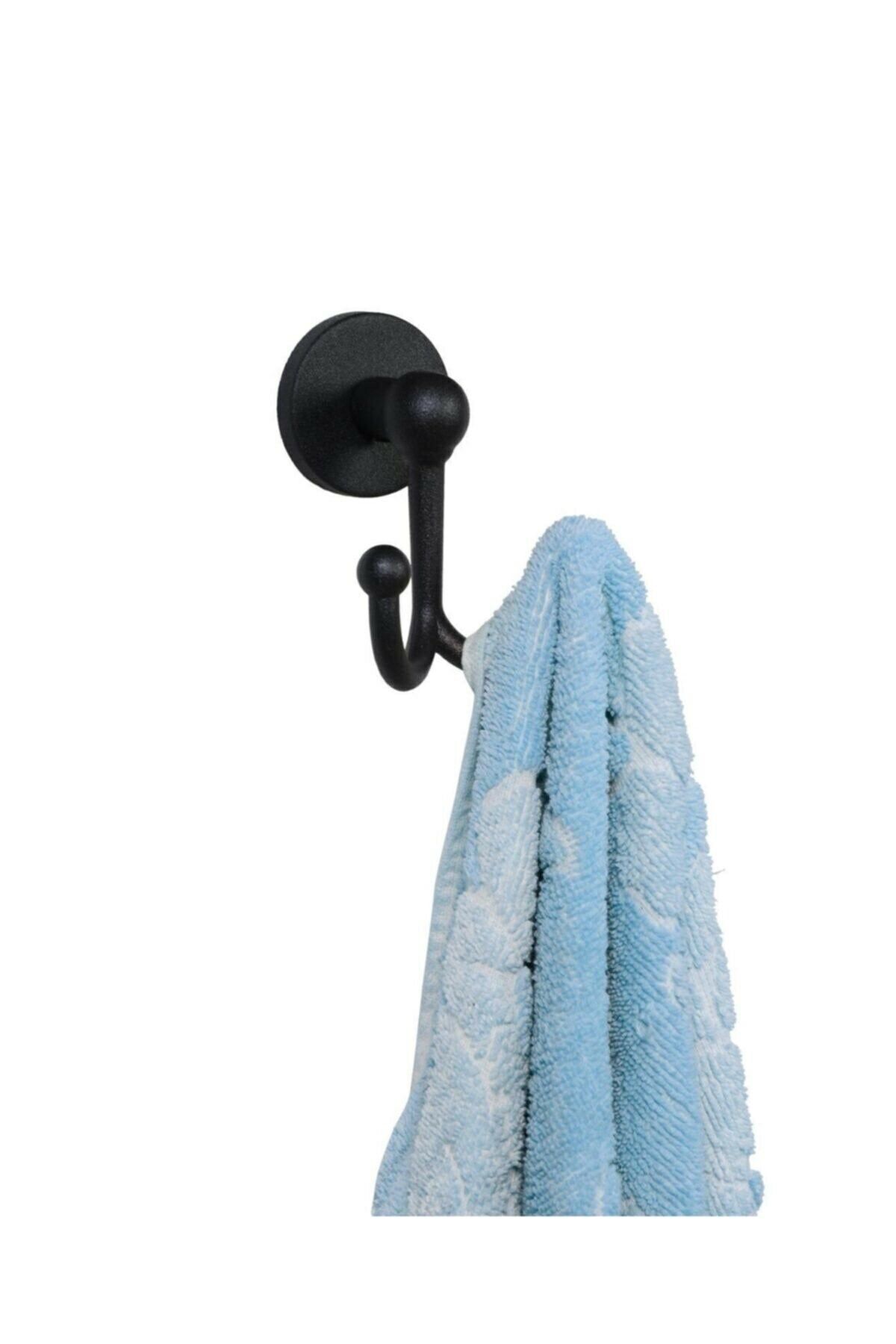 Sas Haus-Set de accesorii pentru baie 4 piese NEGRU, suport pentru colț pentru baie, suport pentru duș, suport pentru șampon NEGRU EK-03 5