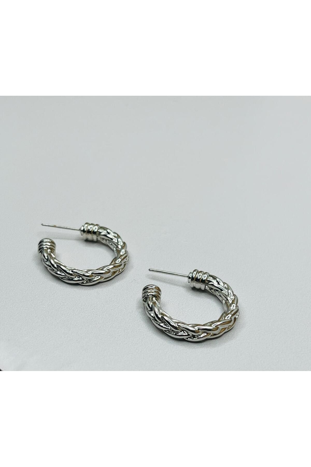 ASİN ACCESSORİES Örgü Model Halka Küpe - VİP Küpe