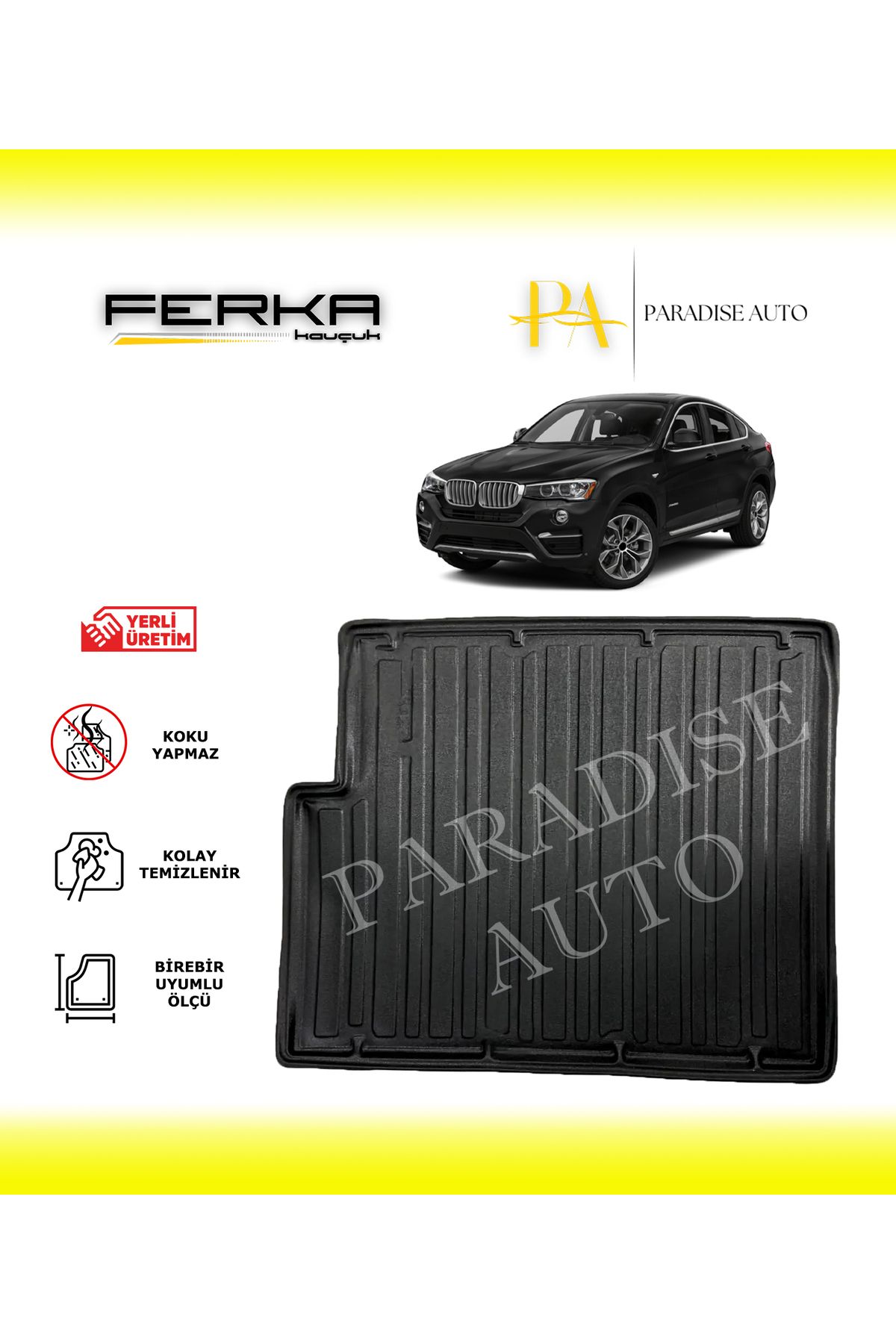 Paradise Auto BMW X4 SUV 4x4 2015 ve Üstü Bagaj Havuzu