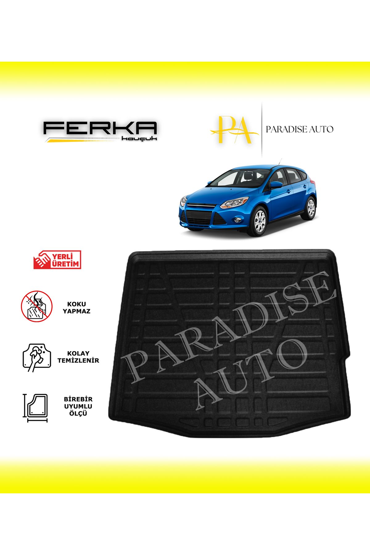 Paradise Auto Ford Focus HB İnce Stepne 2011-2014 Bagaj Havuzu