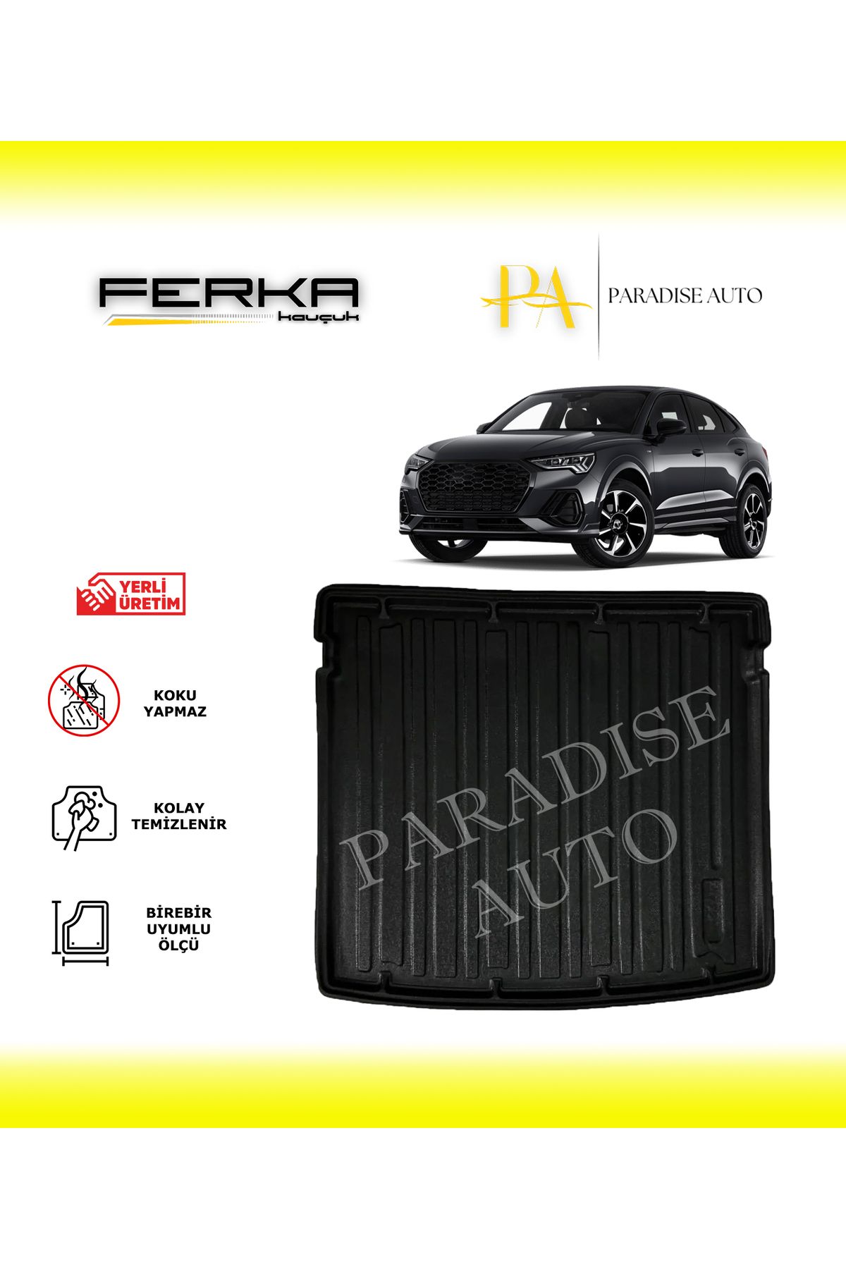 Paradise Auto Audi Q3 Sportback SUV 4x4 2021 ve Üstü Bagaj Havuzu