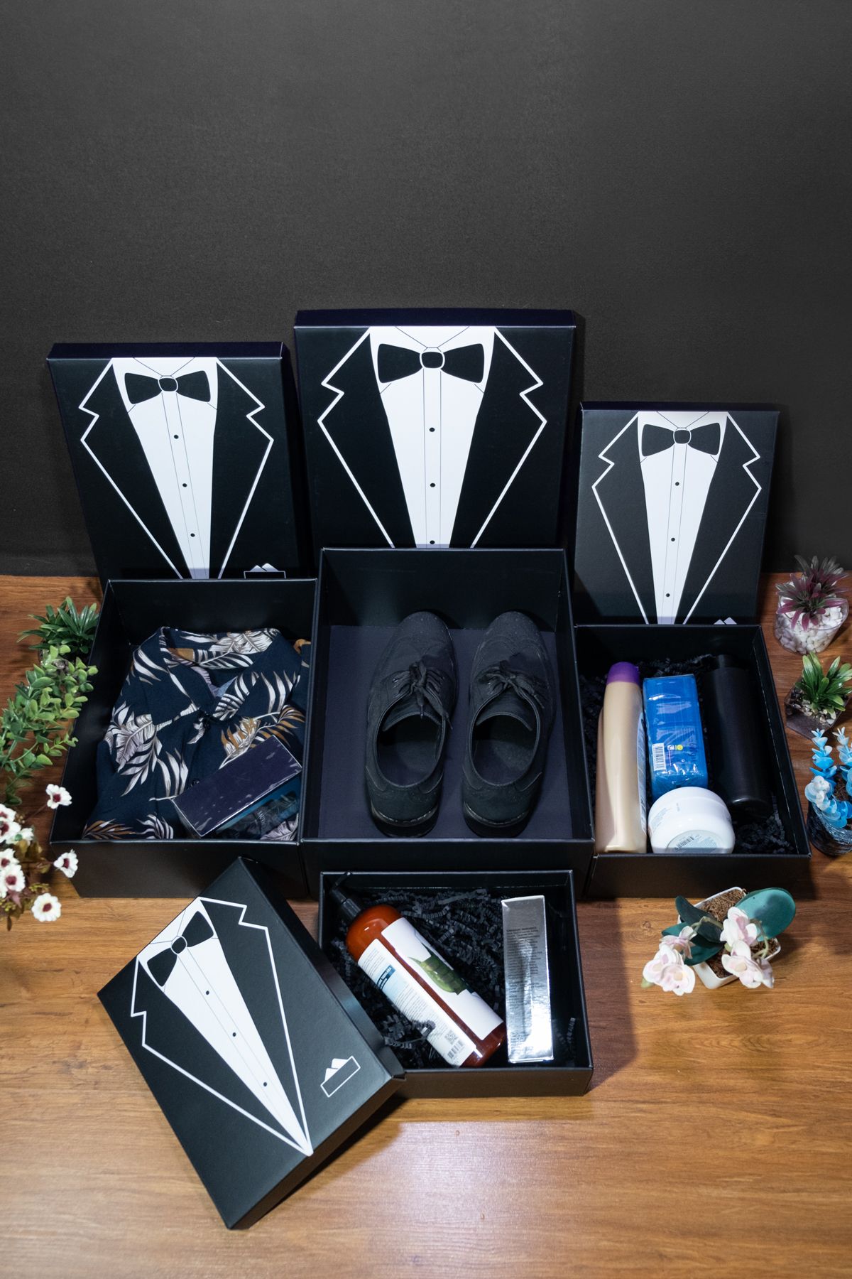 SİMGE KUTU Büyük Boy XXL-4 - Damat Bohçası - Damat Kutusu - Çeyiz Kutusu Seti 4'lü Set