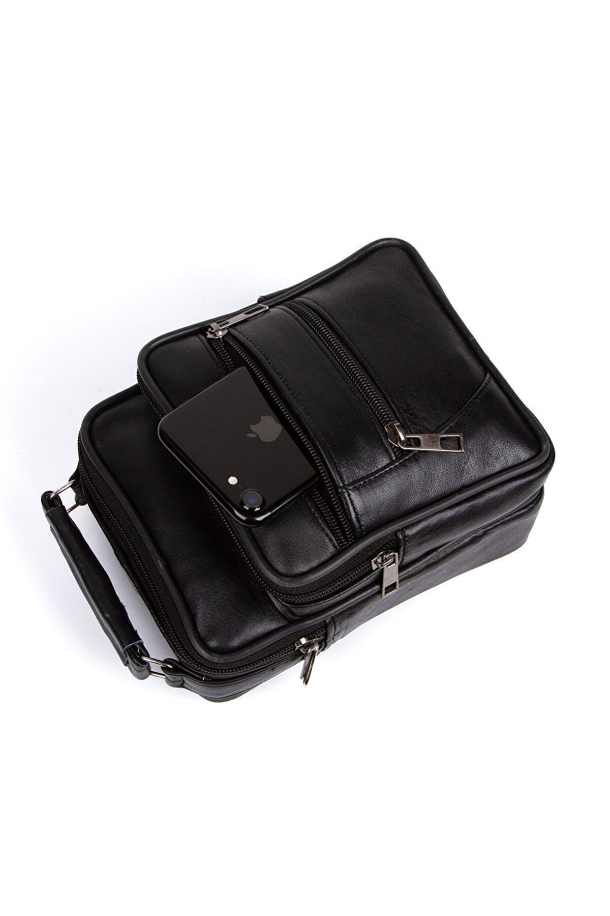 Newish Polo Cerff Leather Clup Hakiki Deri Askılı El Ve Omuz Çantası 18x14 Cm görsel 6