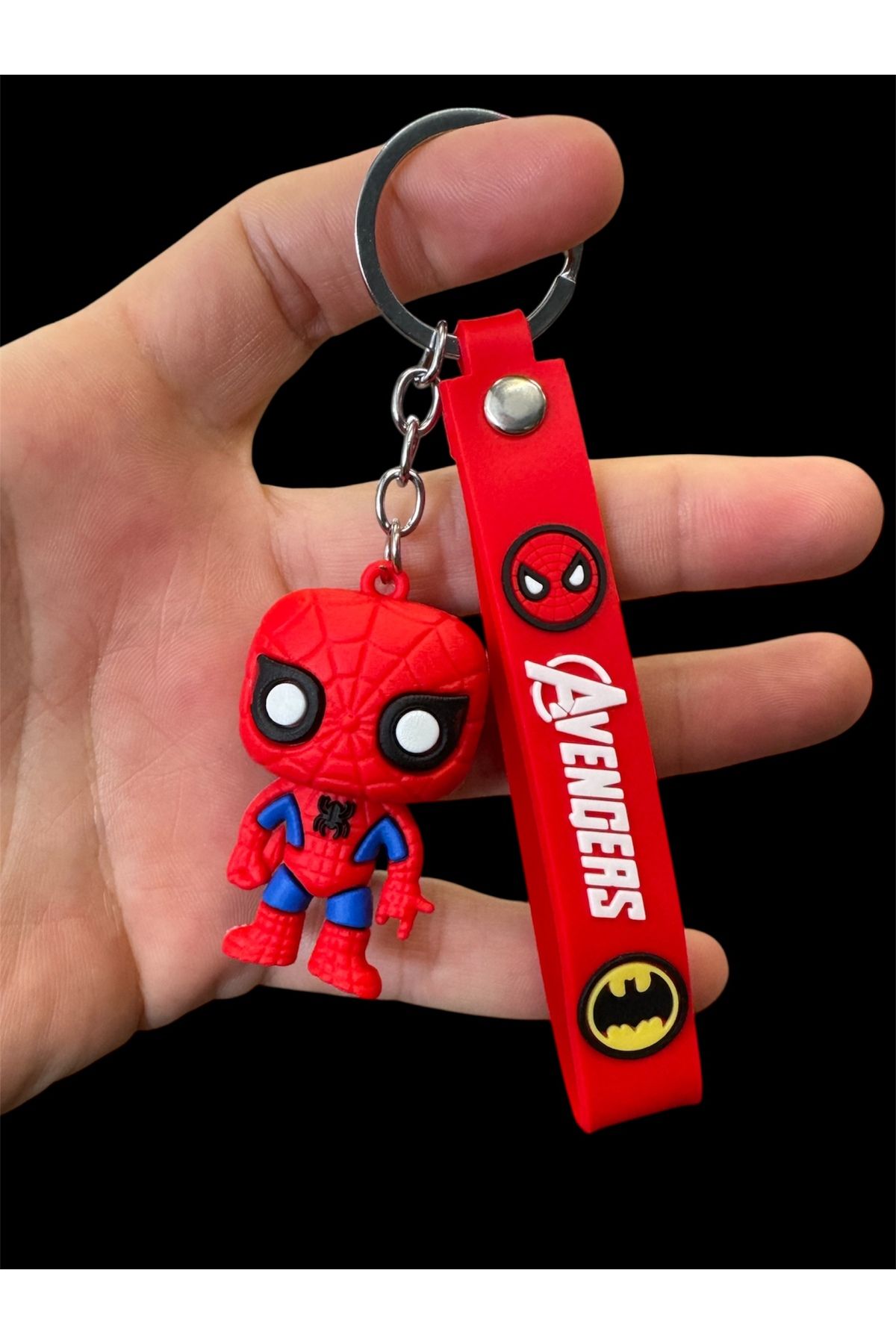Glitterring 3D SPİDERMAN SİLİKON ANAHTARLIK VE ÇANTA AKSESUARI