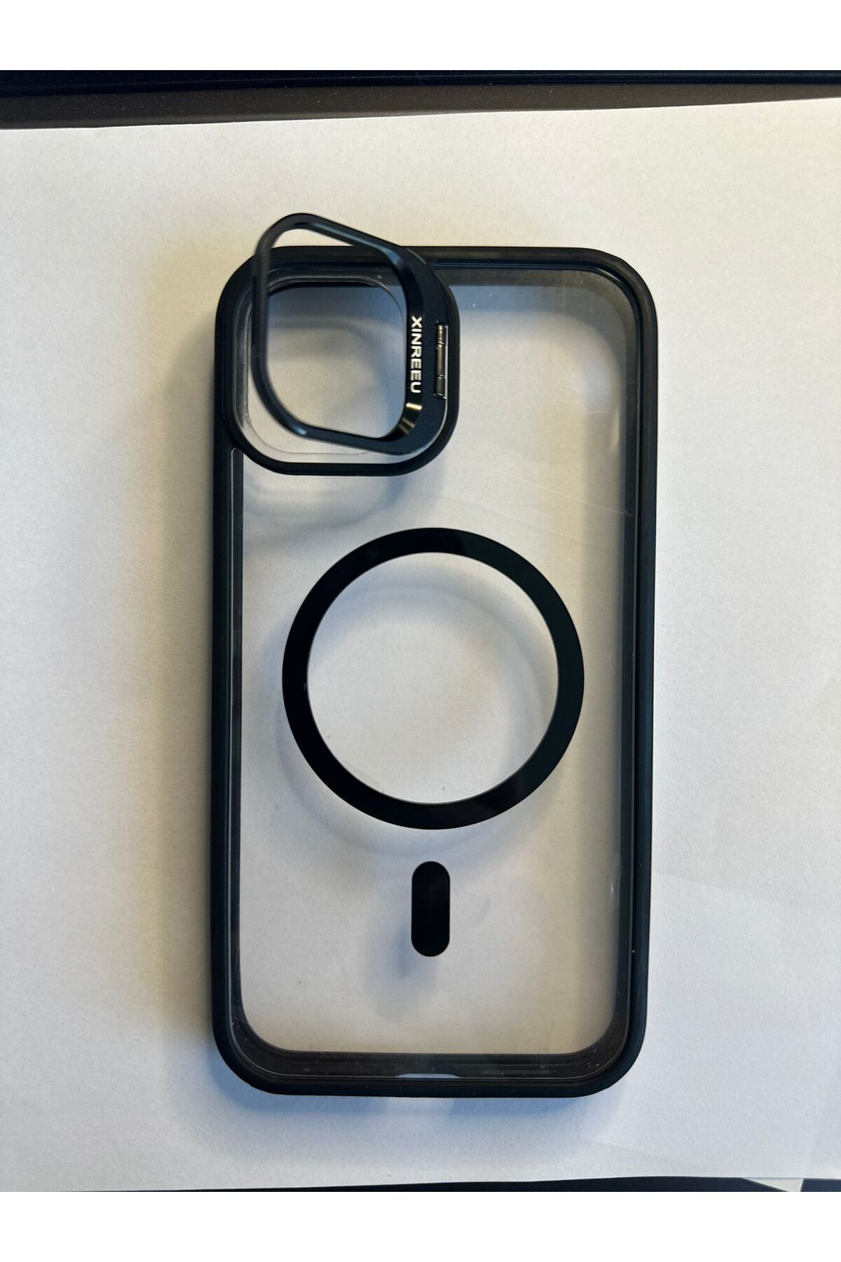 İZMİR ÖZER TEKNOLOJİ IPHONE JOY SİYAH STAND VE LENSLİ KILIF