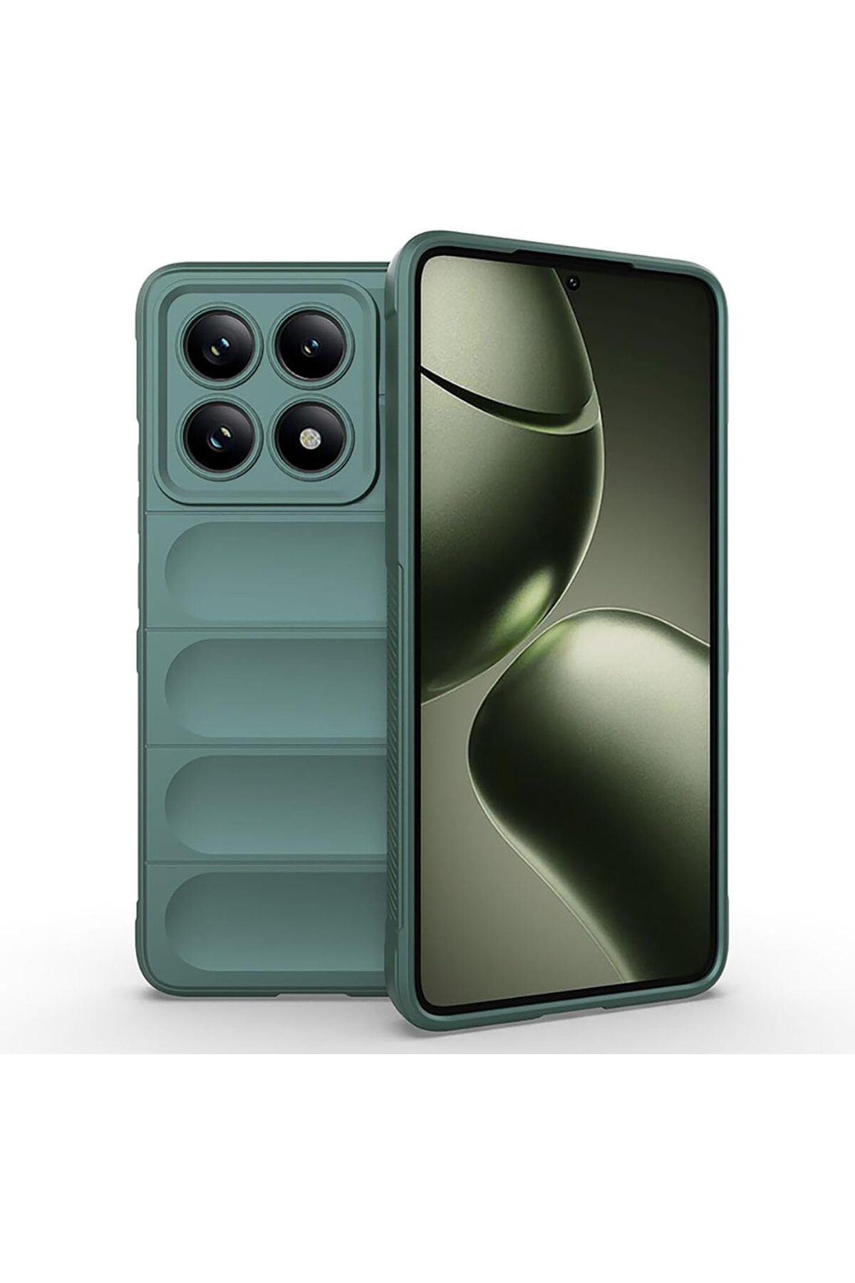 Coolacs Xiaomi 14T Uyumlu Kılıf Esnek Tpu Oyuklu Arka Yüzey Tasarımlı Silikon Kapak