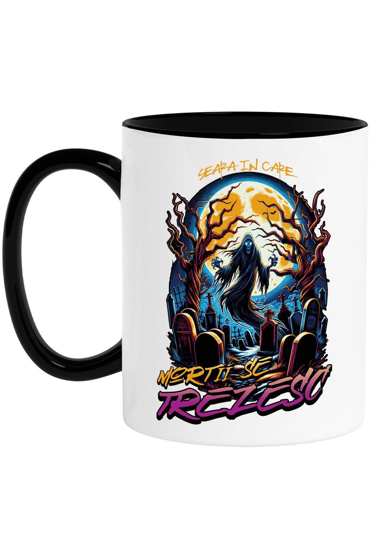 StoryGift Romania Cana Seara In Care Mortii Se Trezesc H4allowen Fantoma In Cimitir, 330ml, Cerami, Cu ,stg - One Size
