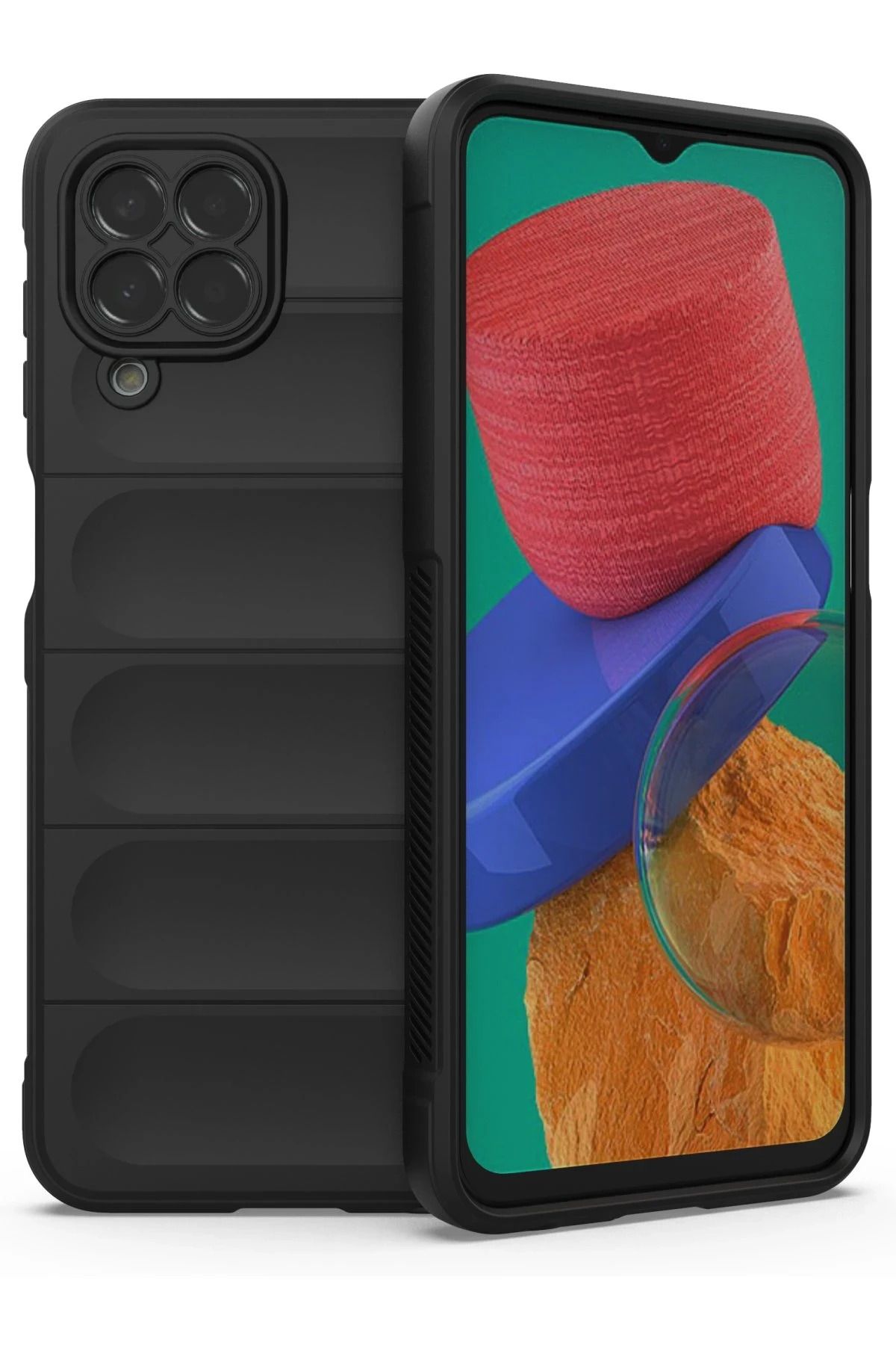 NewFace Samsung Galaxy M33 Kılıf Optimum Silikon - Siyah YNSMR