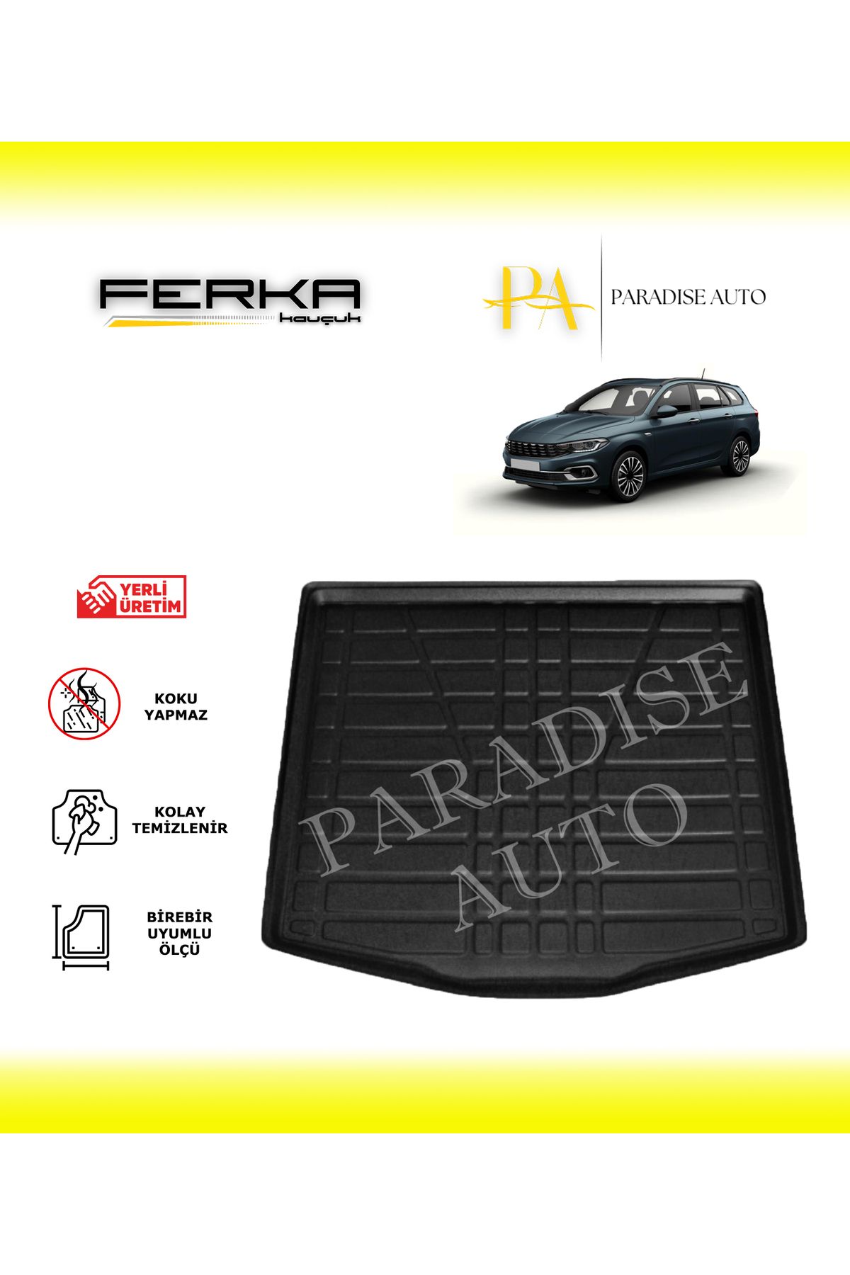 Paradise Auto Fiat Egea Stationwagon Alt Kademe 2015 ve Üstü Bagaj Havuzu
