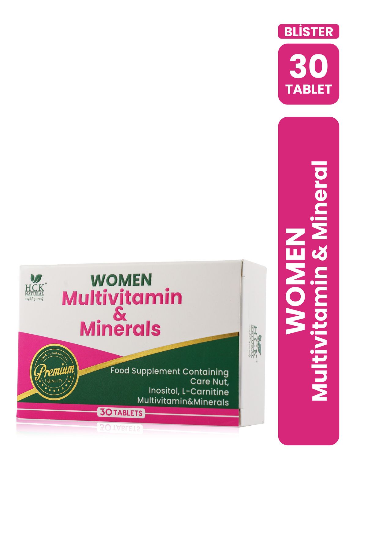 HCK NATURAL Women Kadınlara Özel Multivitamin & Multimineral 30 Tablet Takviye Edici Gıda Blister