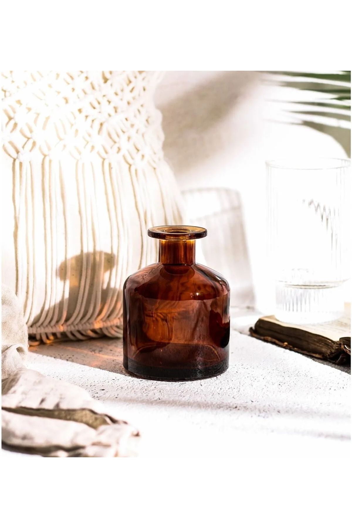 mislinapearls Modern amber rengi şık vazo 150 ml