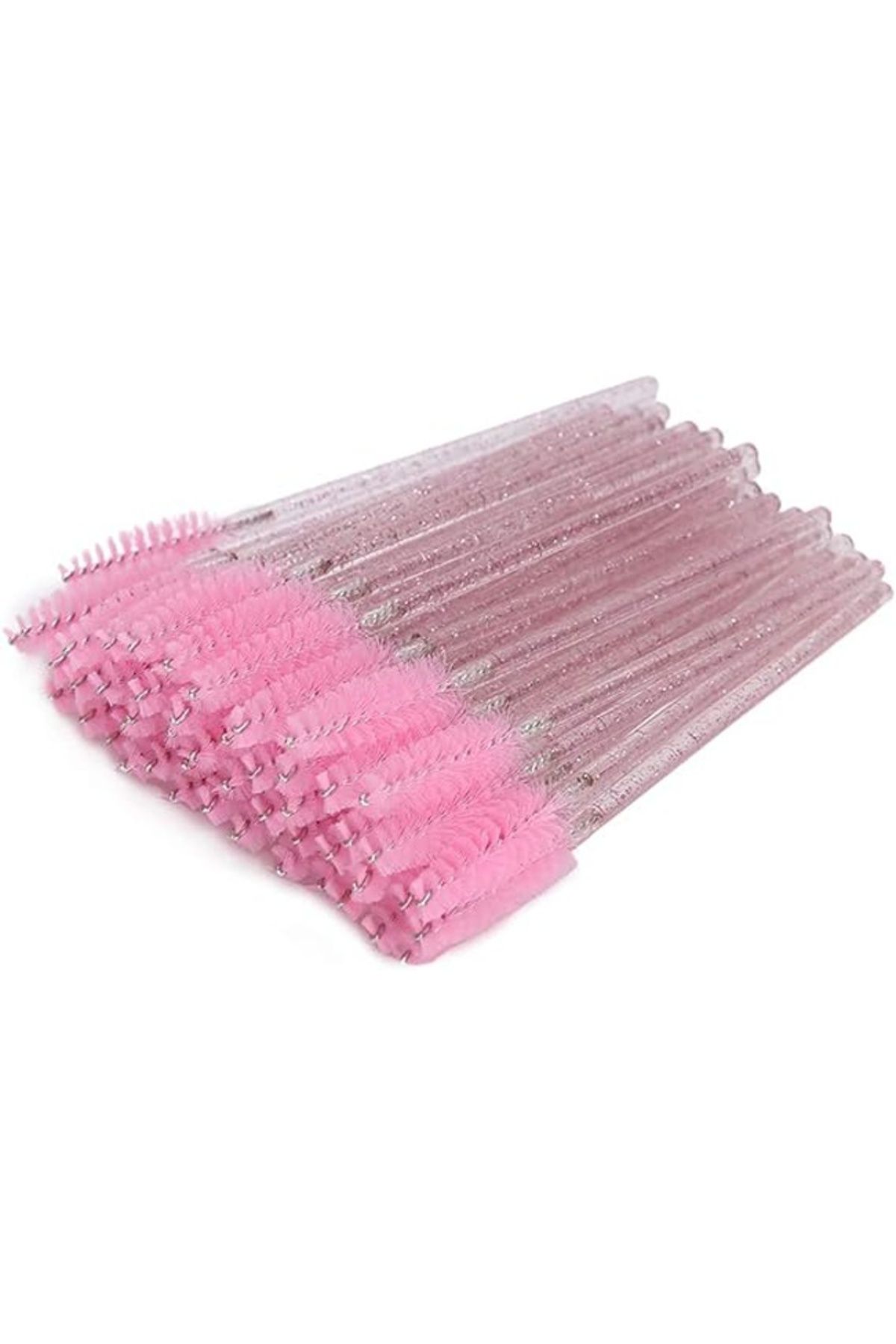 OEM-Multicolored set of 50 mascara brushes for eyelash extensions and eyebrow styling, Pink 3