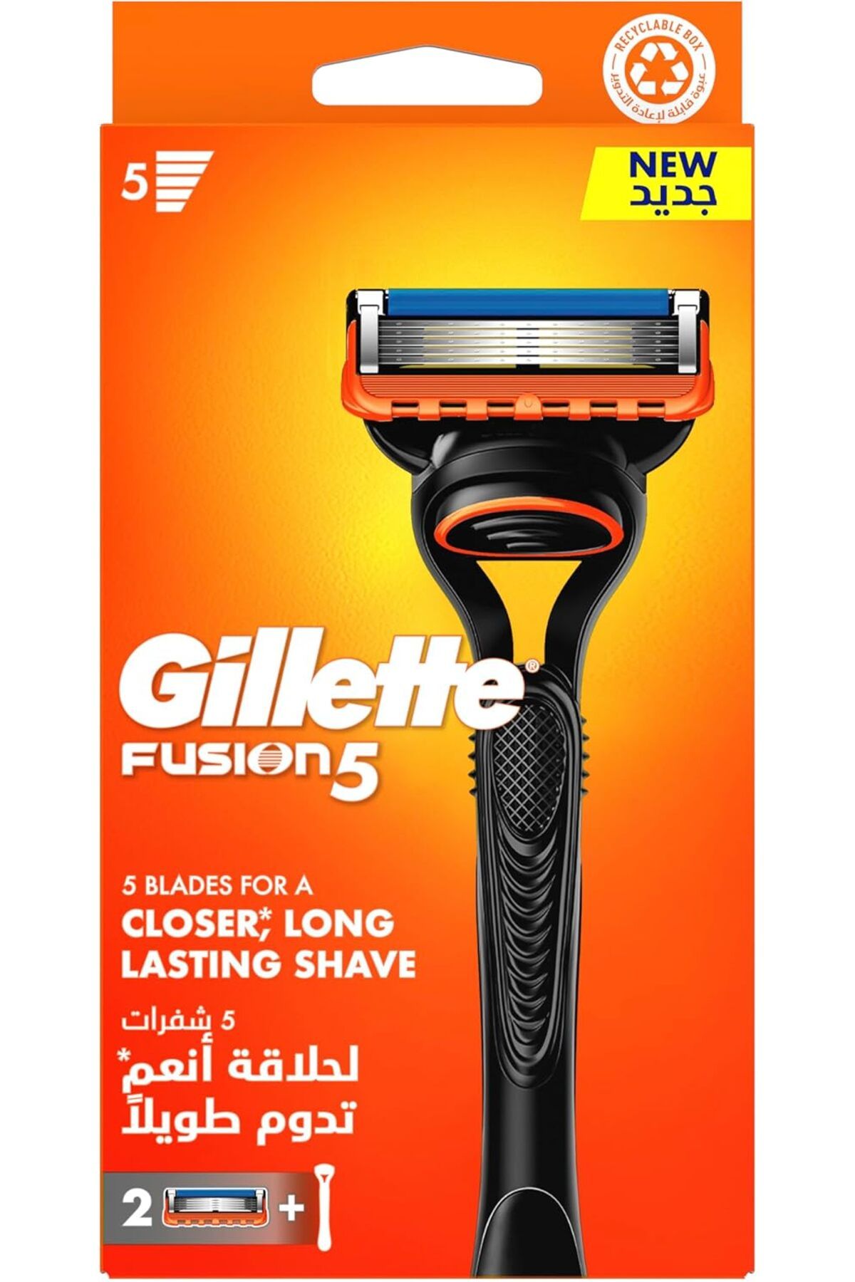 Gillette-Fusion5 Razor for Men with One Handle and Two Blades 1