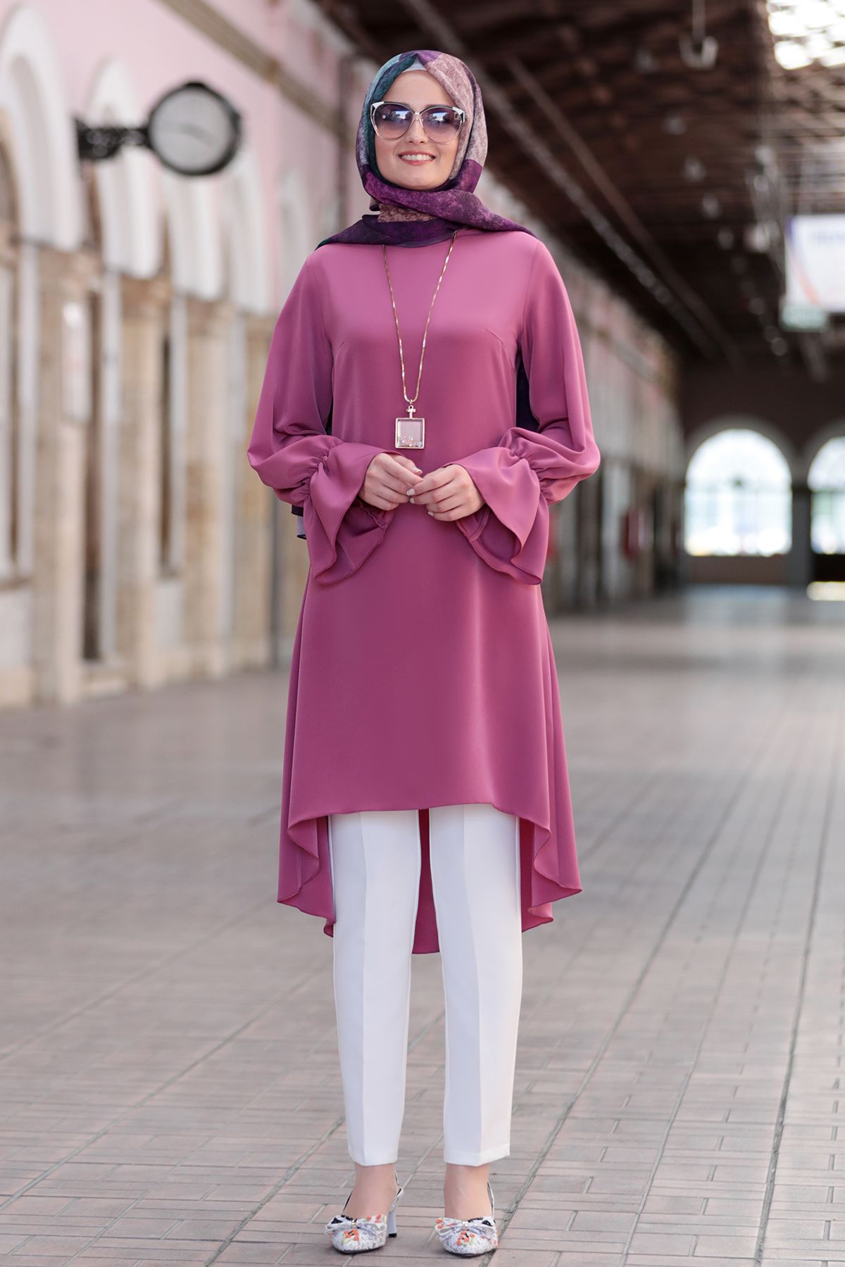 Raika Moda Feryal Büyük Beden Pantolon Tunik Tesettür Takım