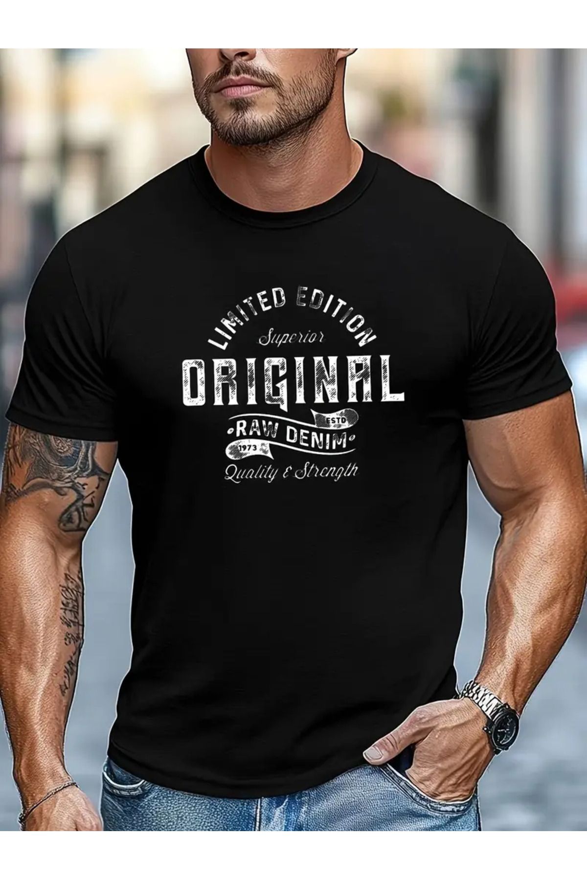 AEMİ Unisex Baskılı Oversize Bisiklet Yaka T-shirt