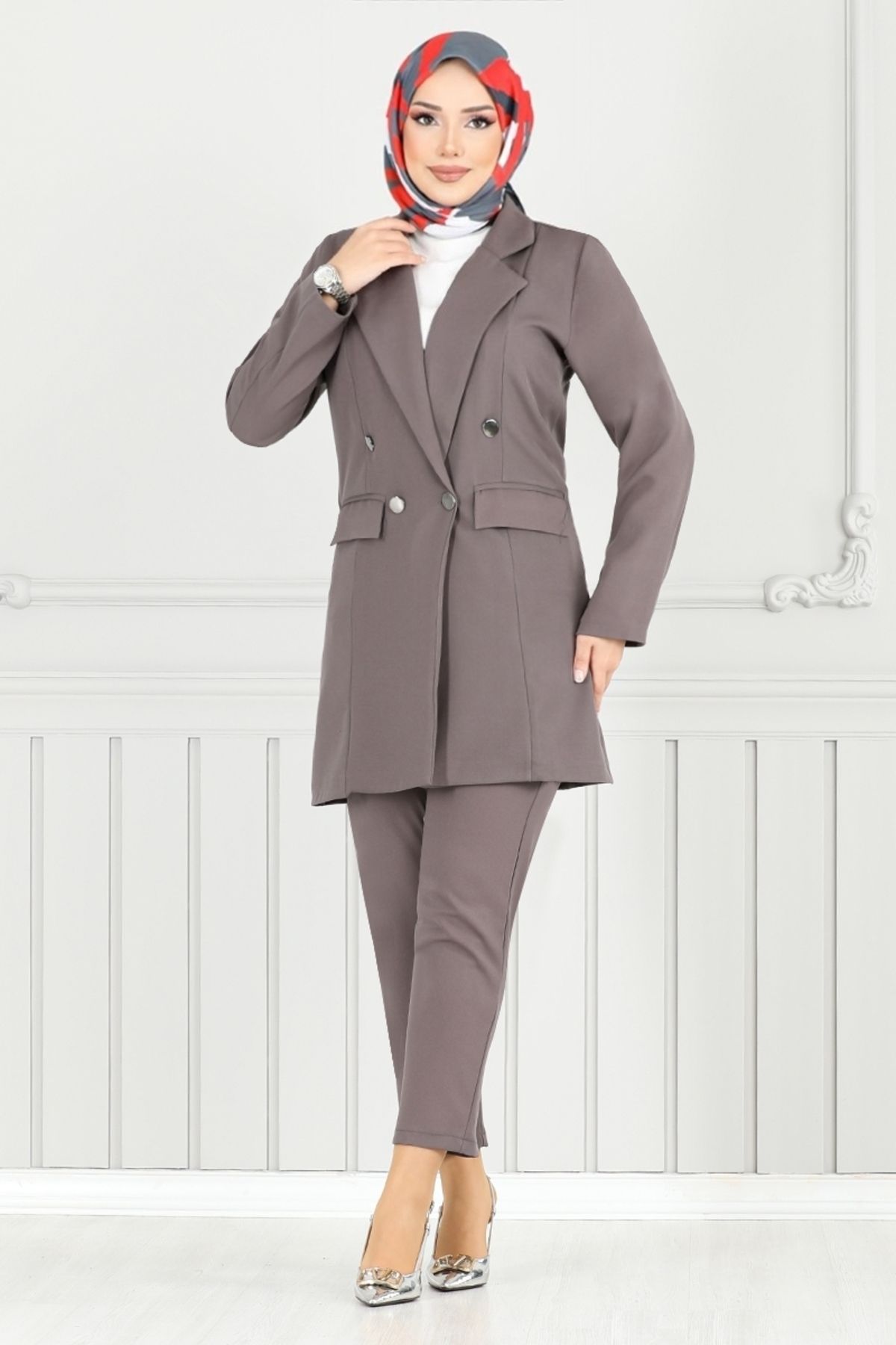ModaMerve Blazer Ceketli Takım 3803MP930-M Antrasit