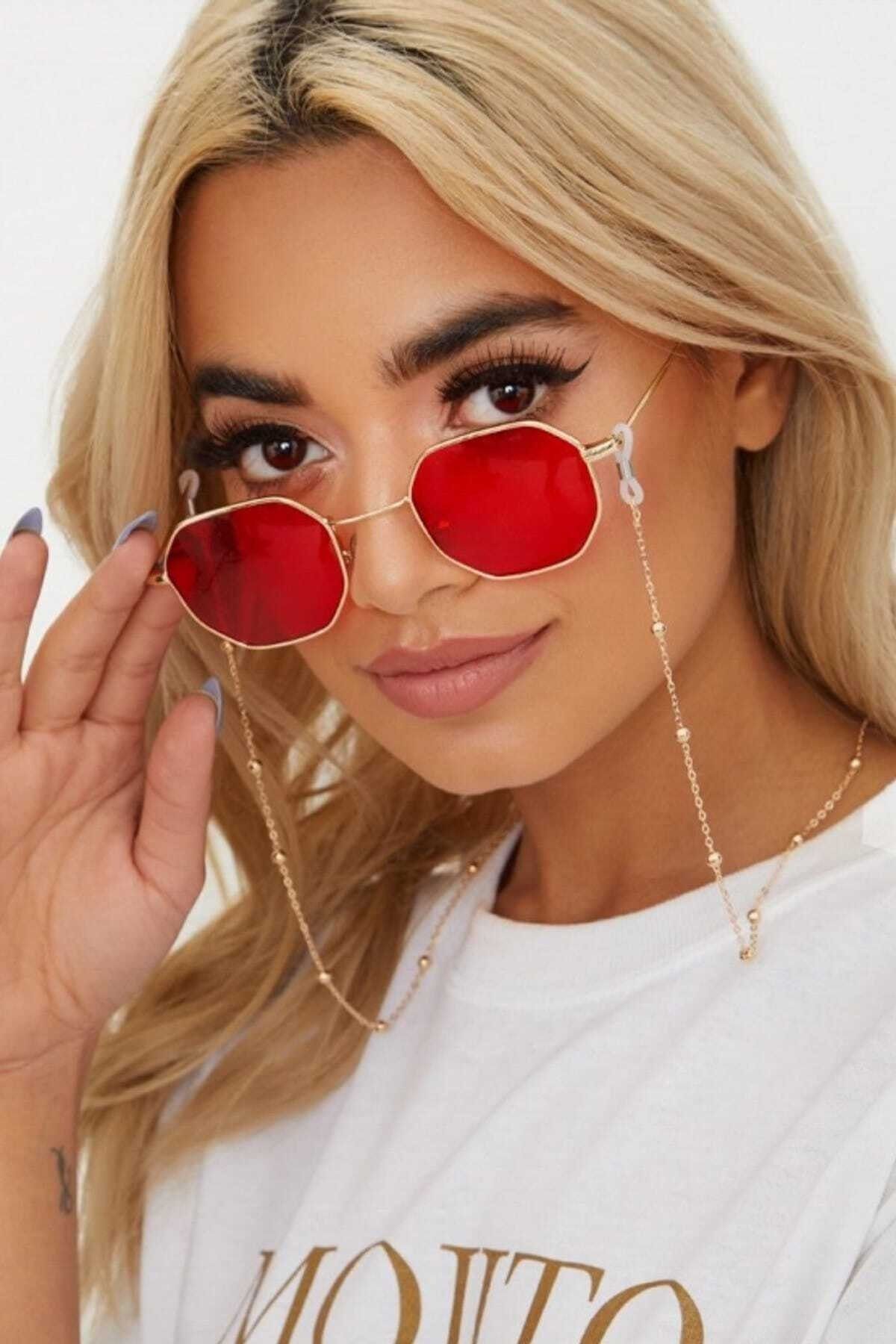 Rose Jewellery Official Kadın Gözlük Zinciri Chic Minik Toplu Gold 70 Cm