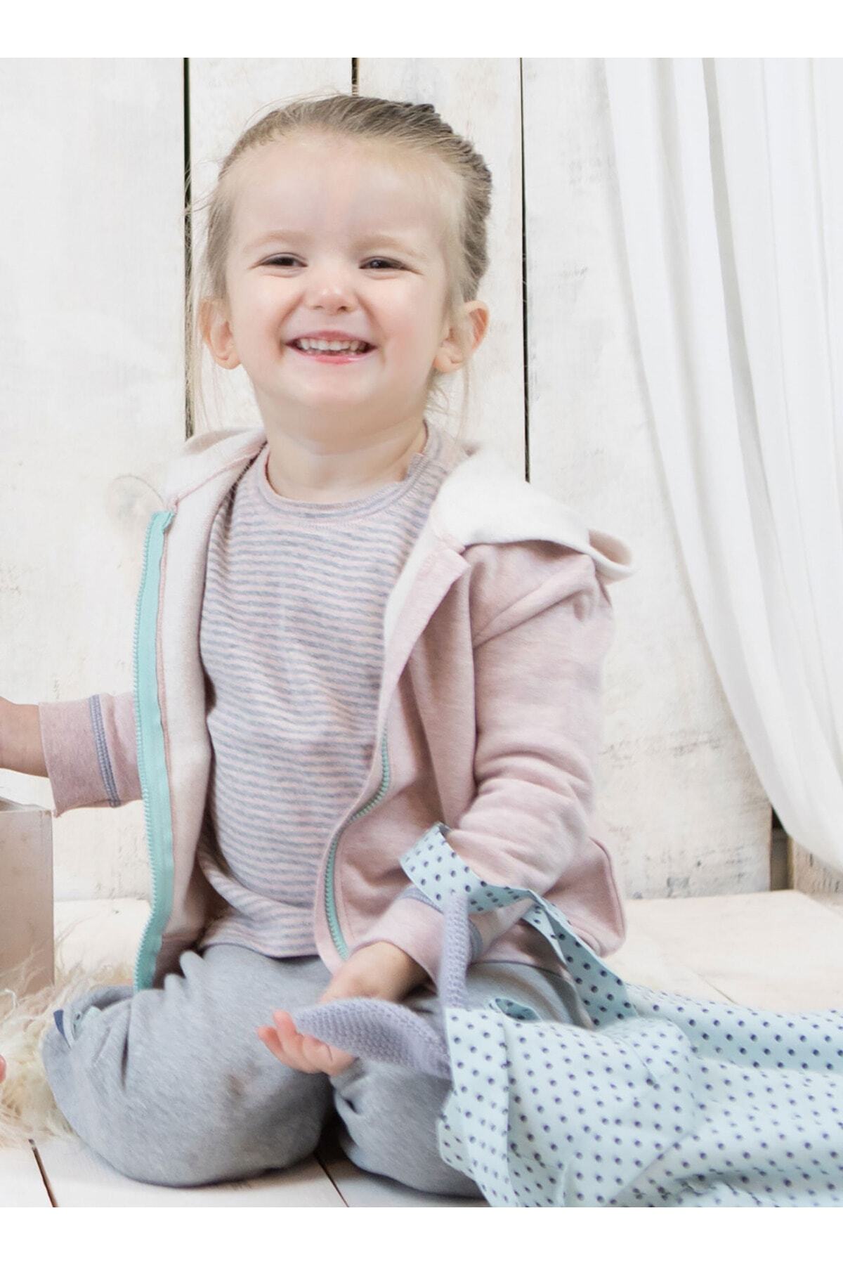 Organicera Organik Kapşonlu Mont, Rose Melanj fotoğrafı 2 (önizleme)