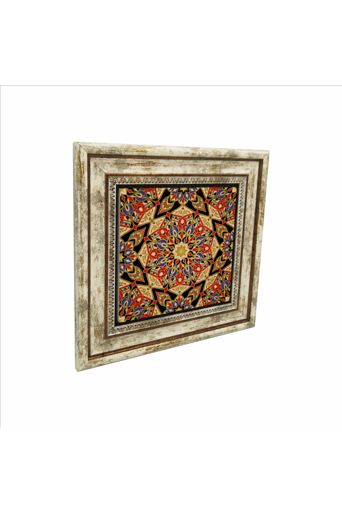 Sadrazam İran Deseni Baskılı Doğaltaş Tablo (25 X 25 KD-25)