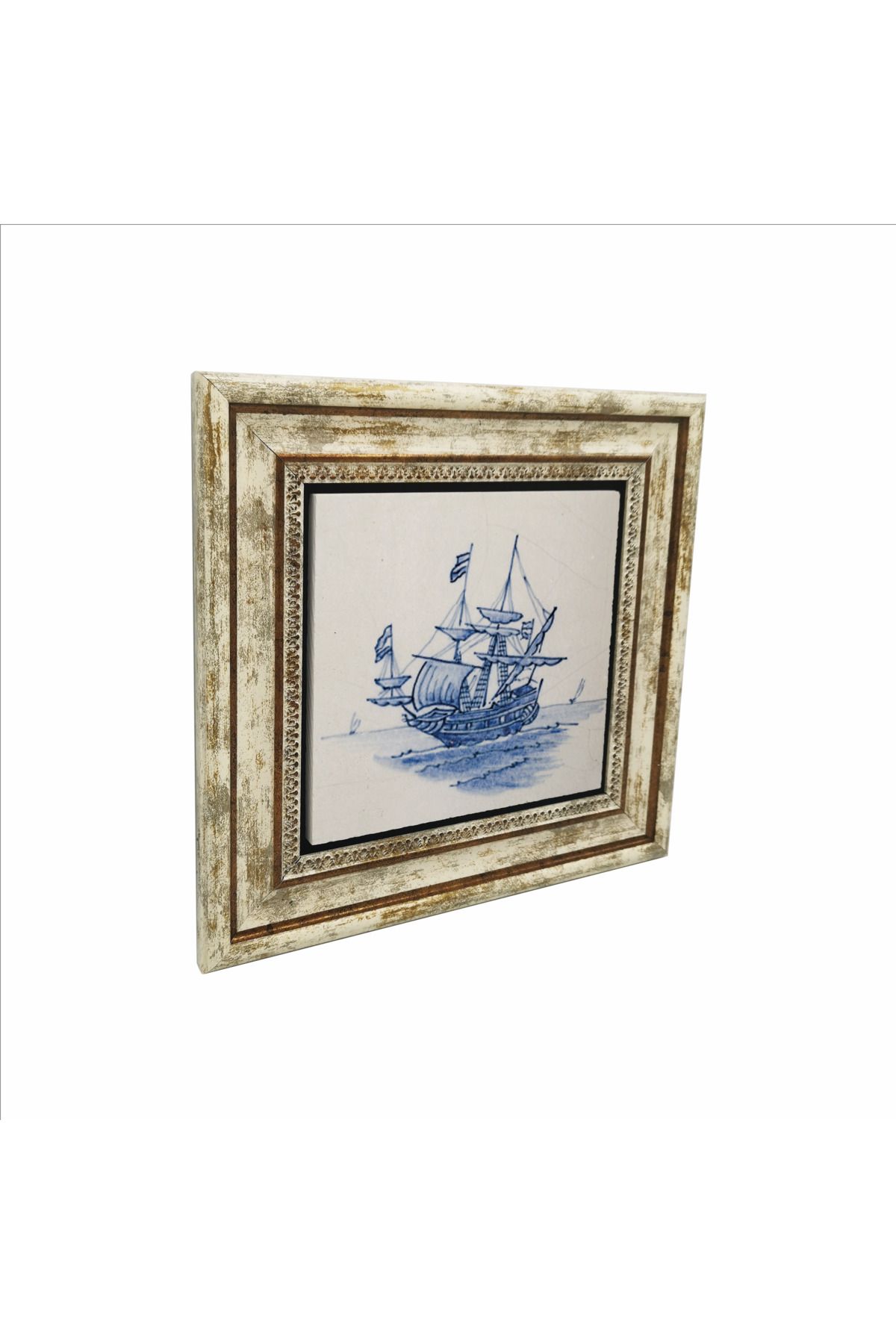 Sadrazam Hollanda Deseni Baskılı Doğaltaş Tablo (25 X 25 KD-97)