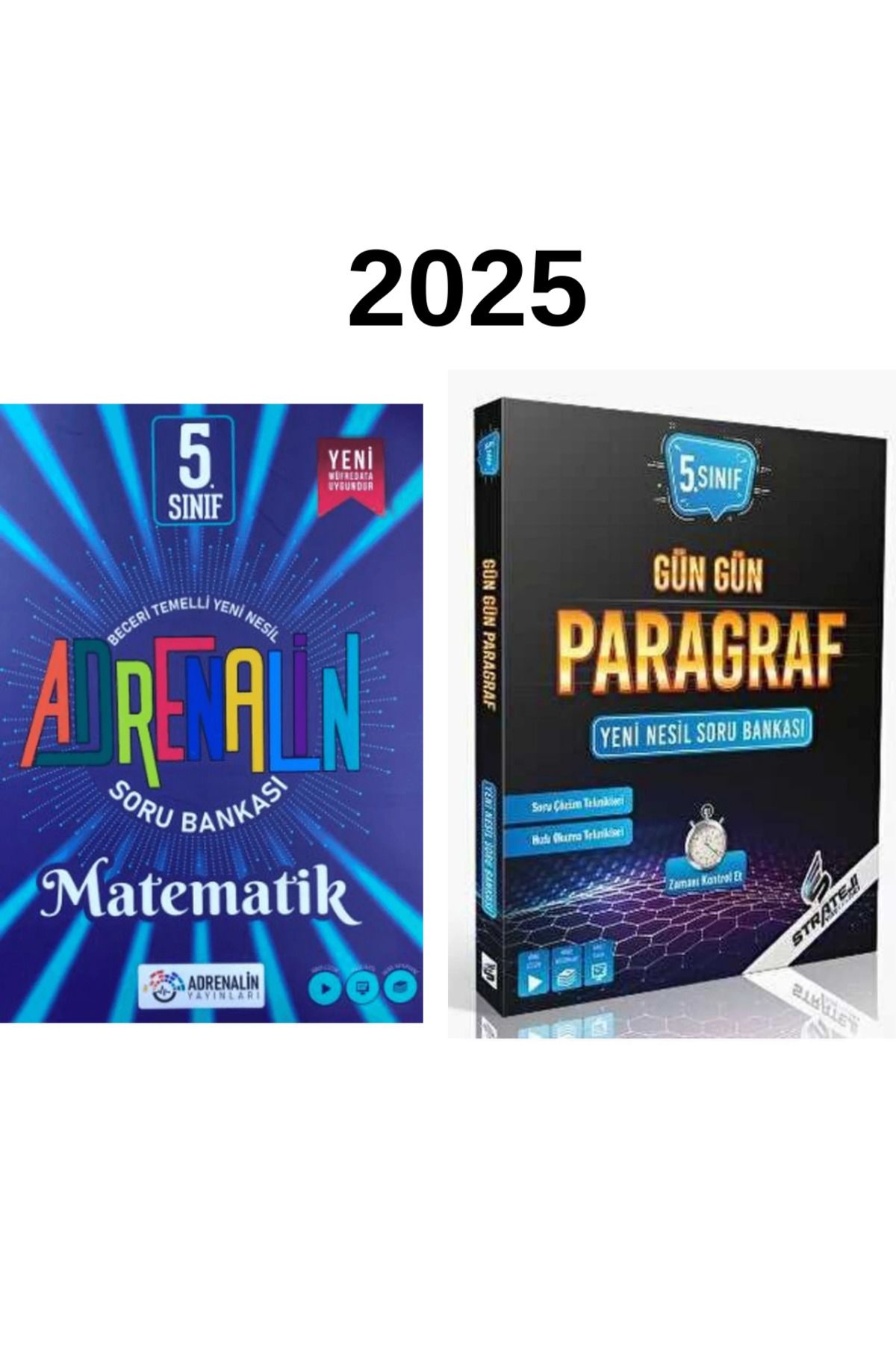Strateji Yayınları ADRENALİN 5.SINIF MATEMATİK + STRATEJİ 5.SINIF GÜN GÜN PARAGRAF SET 2025