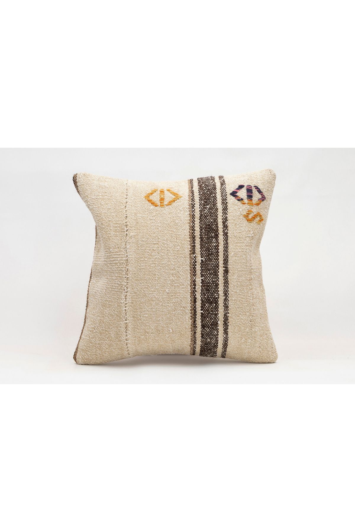 Kilim Whole Sale El Yapımı Kilim'den Yapılmış Vintage Kırlent Kılıfı, Yün, 40x40 Cm